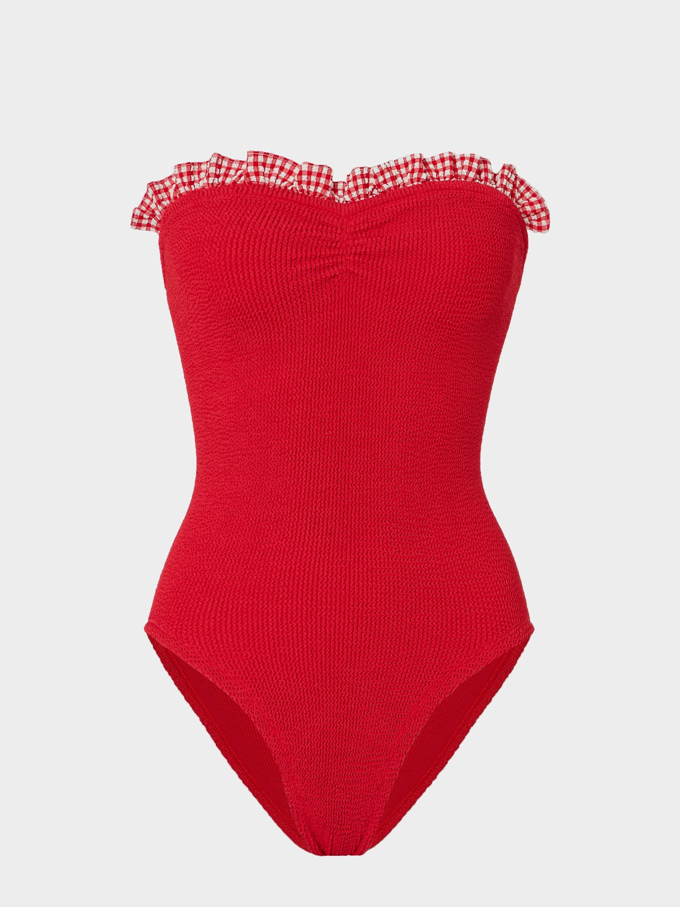 Dolly Swim - Red Gingham | One Size Swimwear | Hunza G - Red Gingham / One size