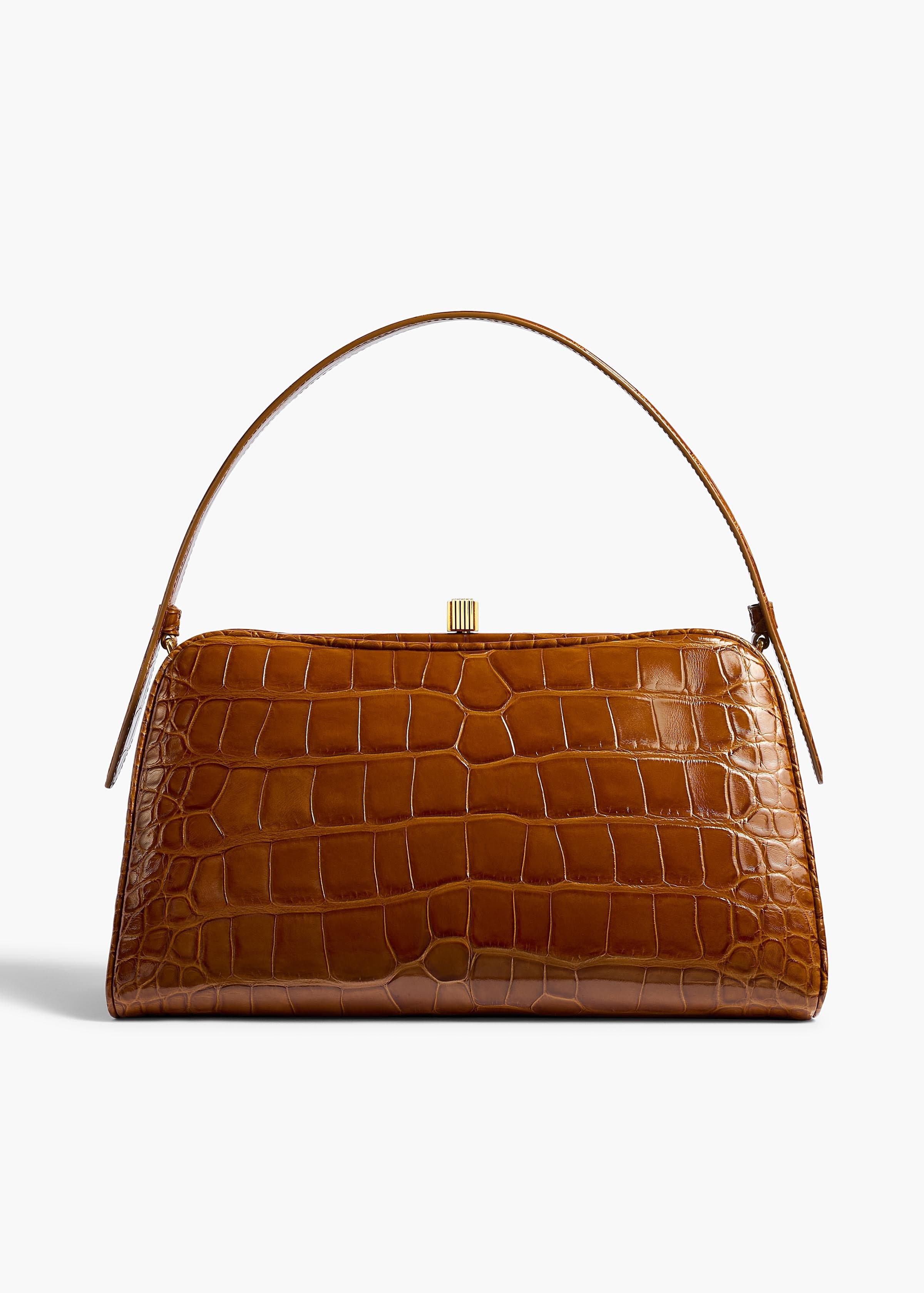 Cate Bag in Dark Honey Alligator