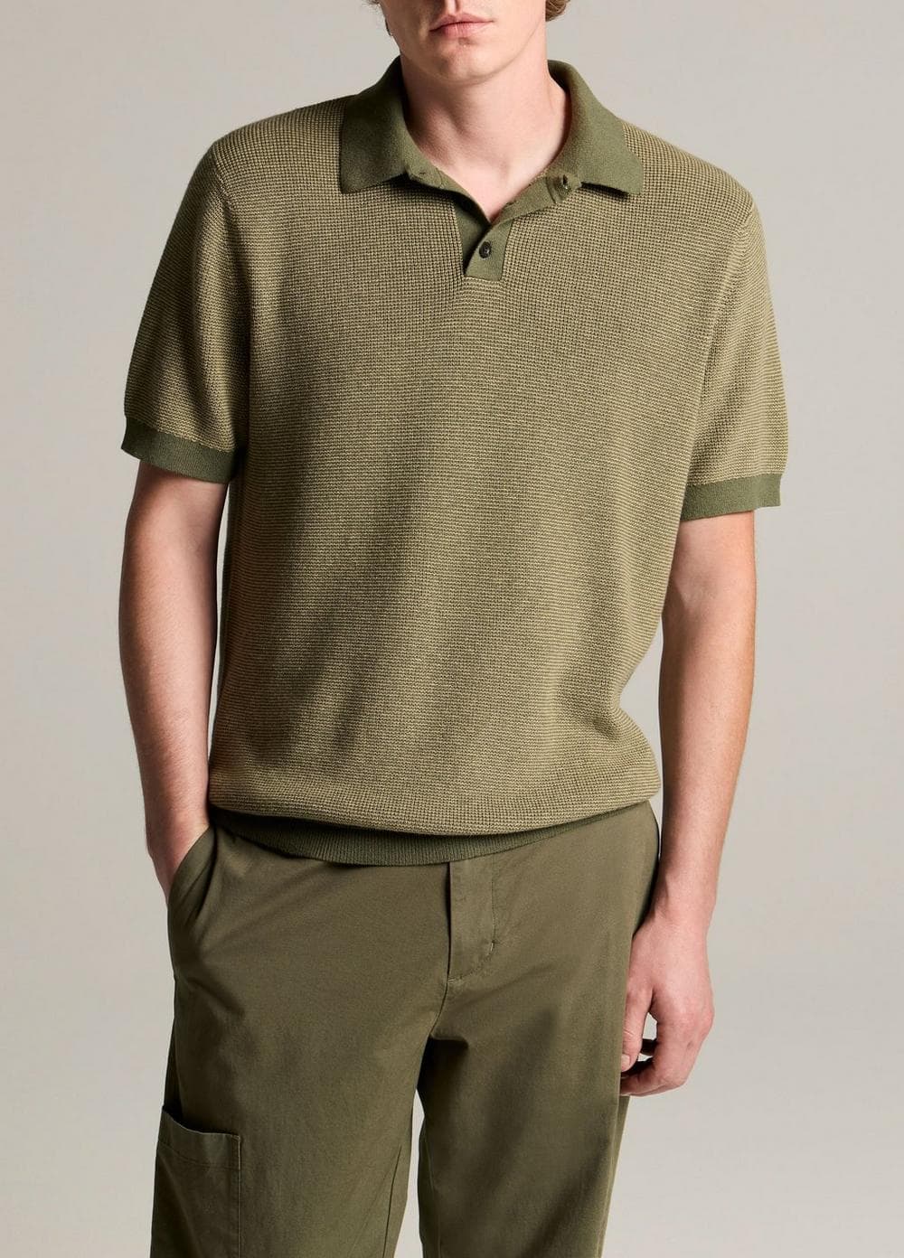 Colorblock Feed-Stripe Cotton-Cashmere Polo Sweater