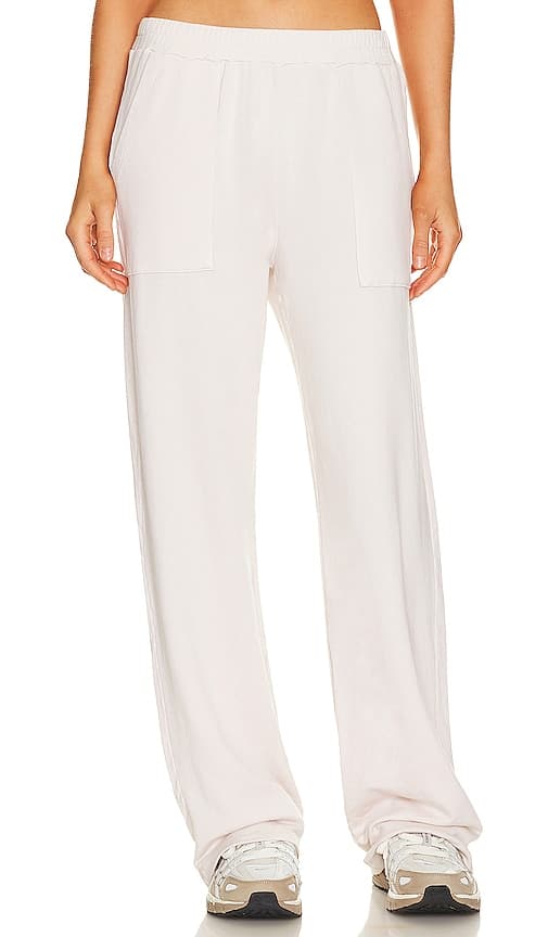 MONROW Fleece Sweatpants in Cream. - size XS (also in L)