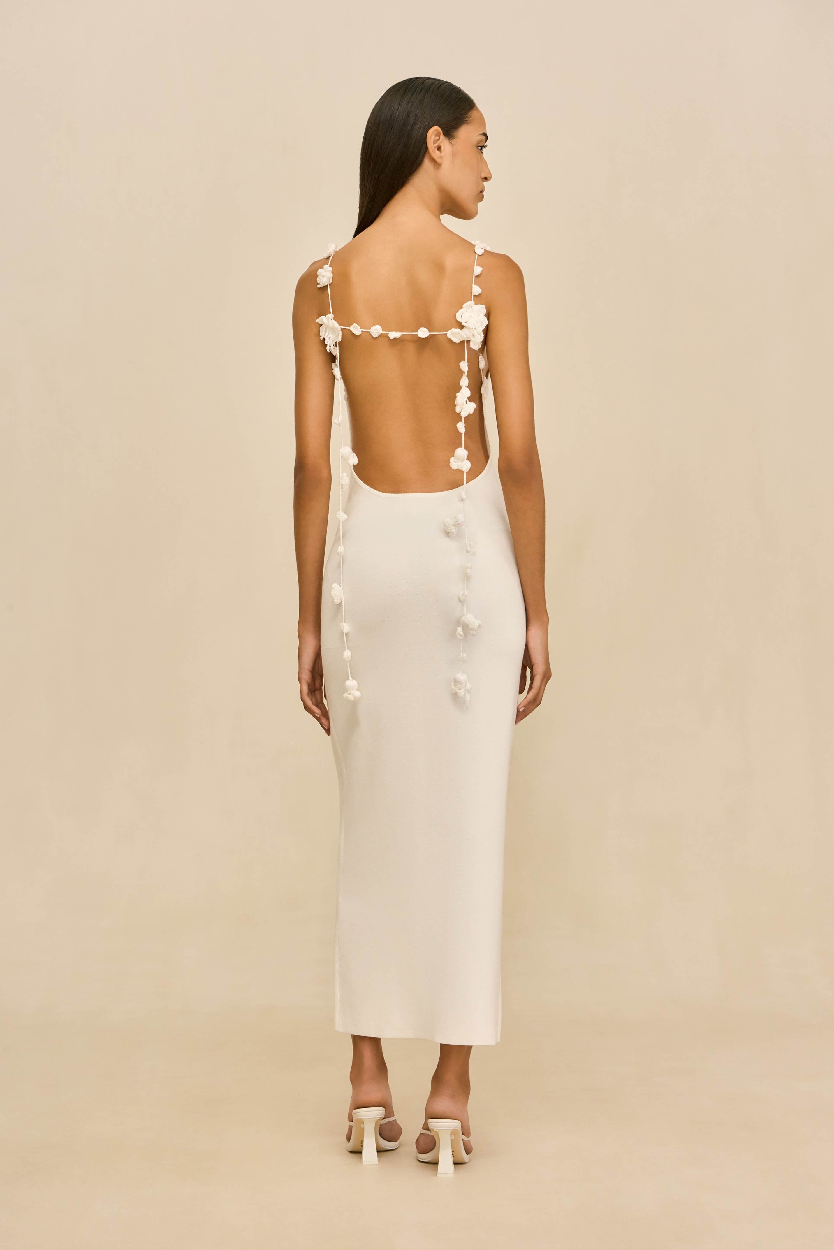 GIULIANA KNIT DRESS - OFF WHITE