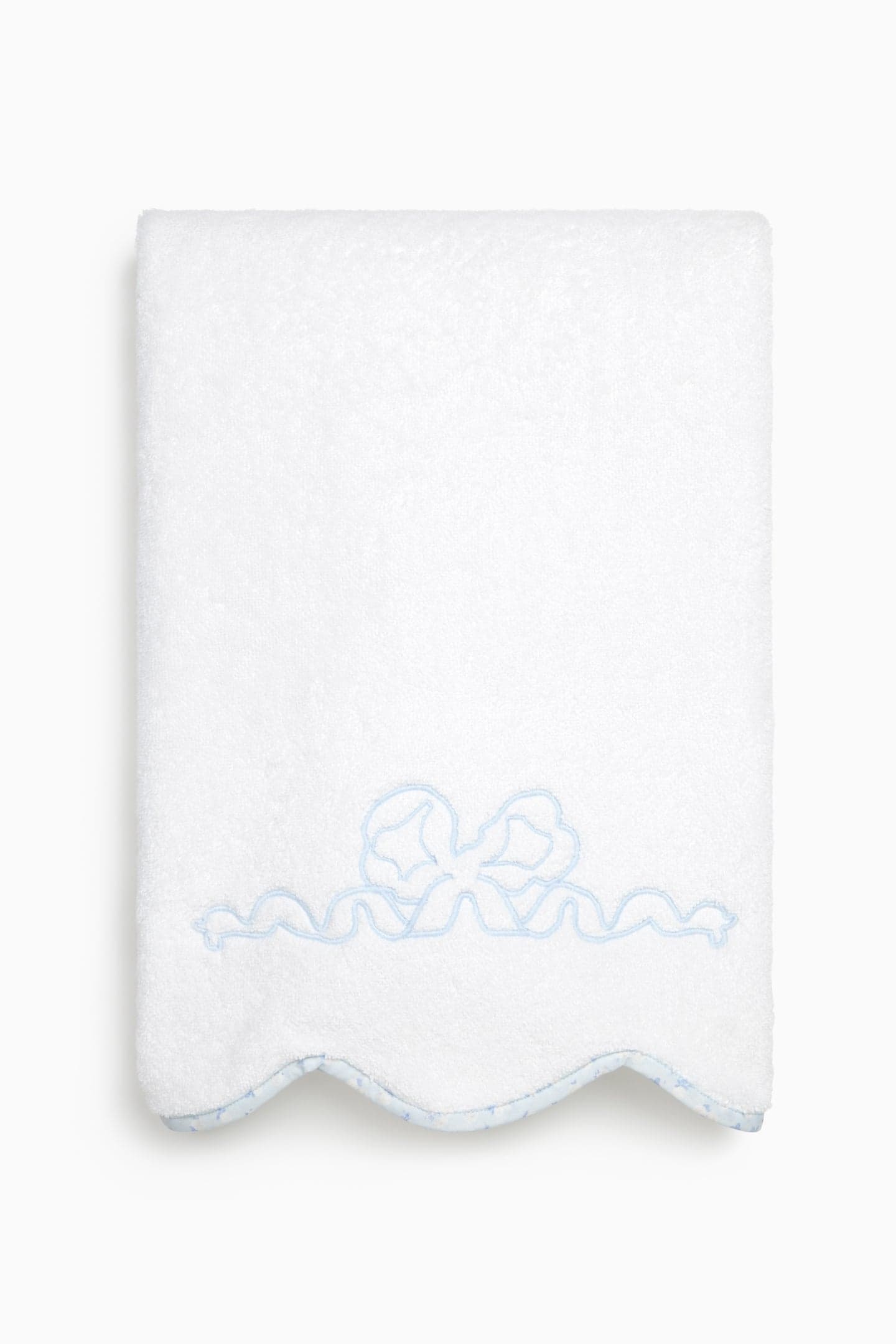 Bow-Embroidered Bath Towel