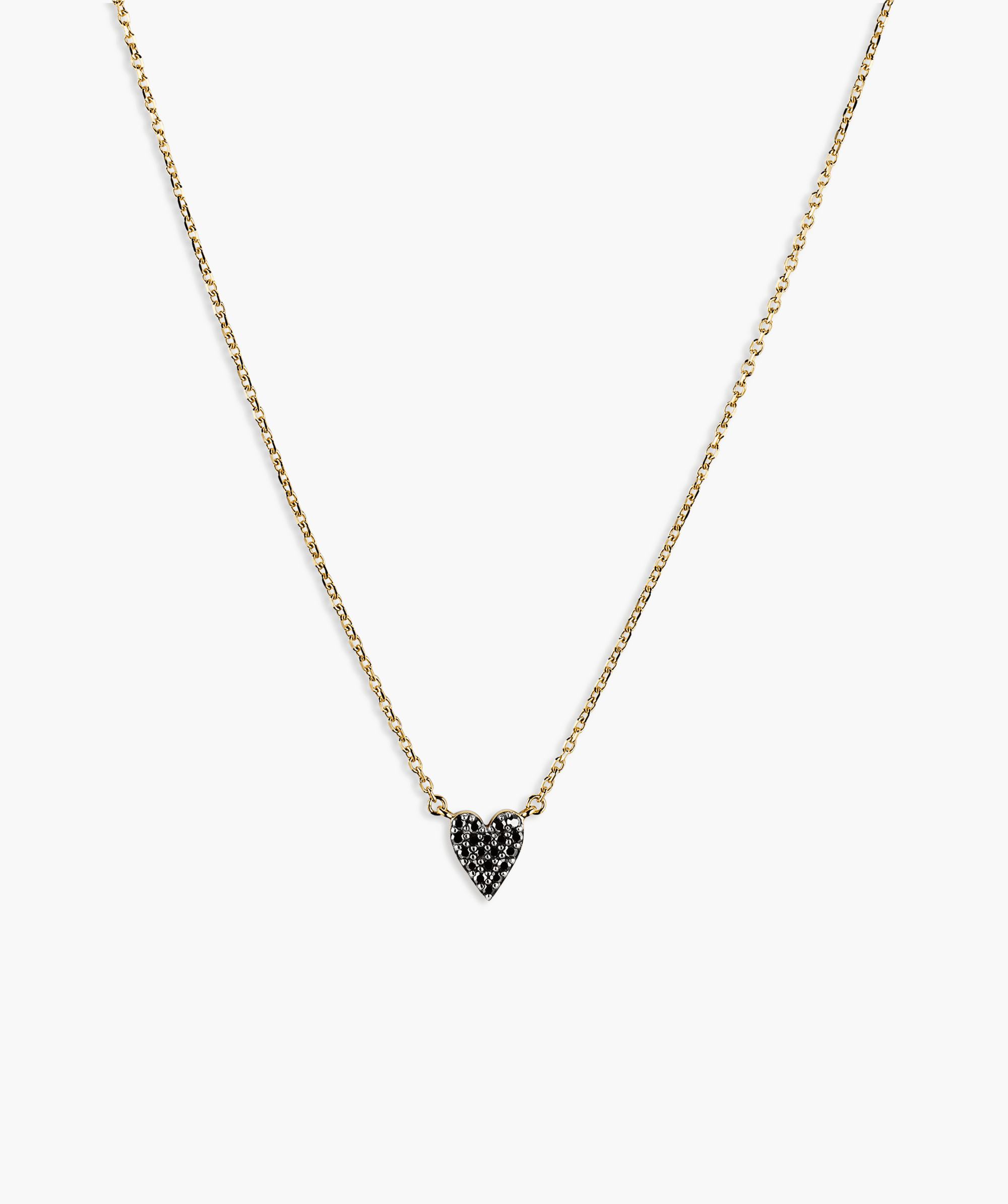 Mini Heart Pavé Diamond Necklace