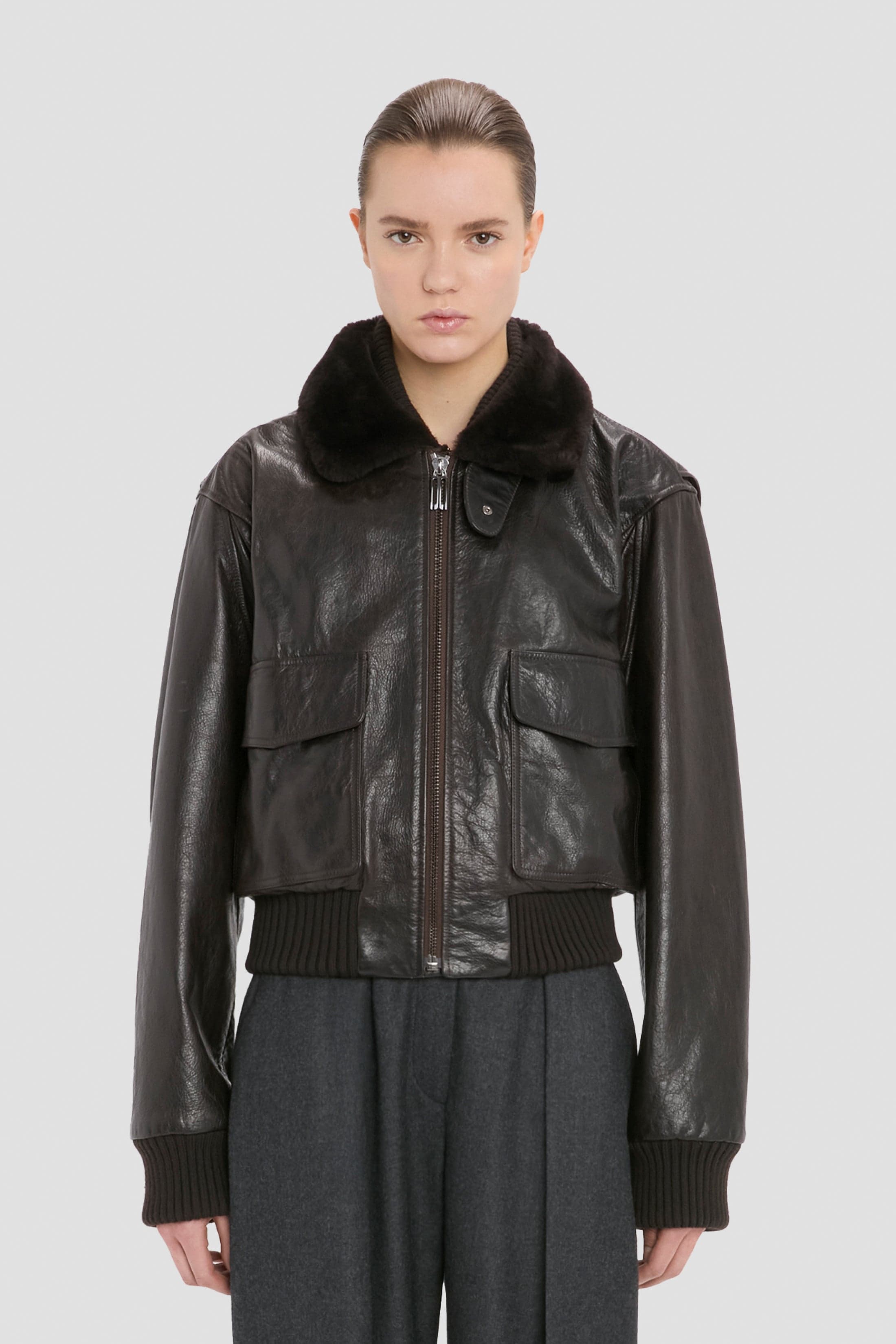 Aviator Jacket In Brown