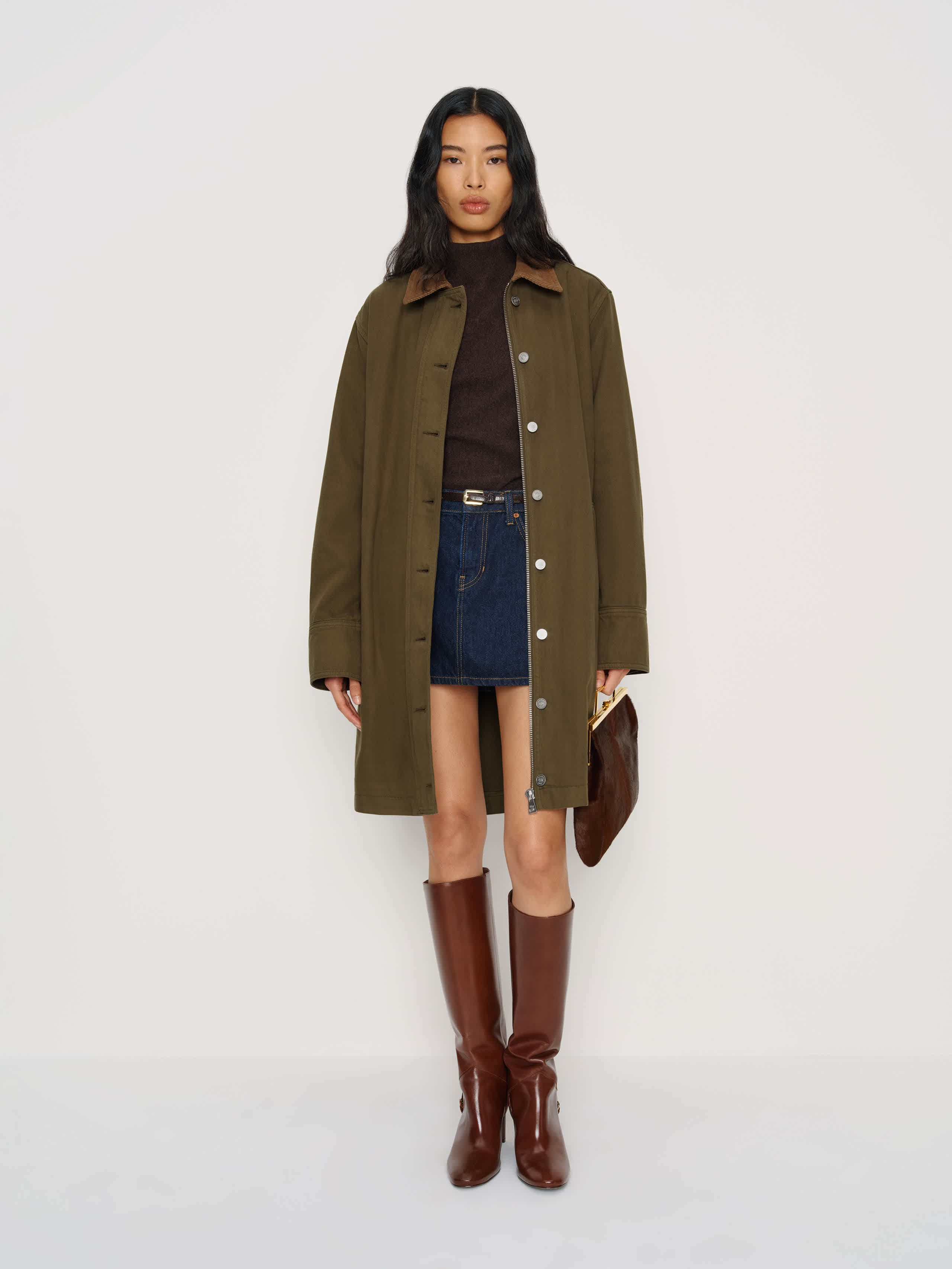 Reformation Kiran Twill Jacket Green Large