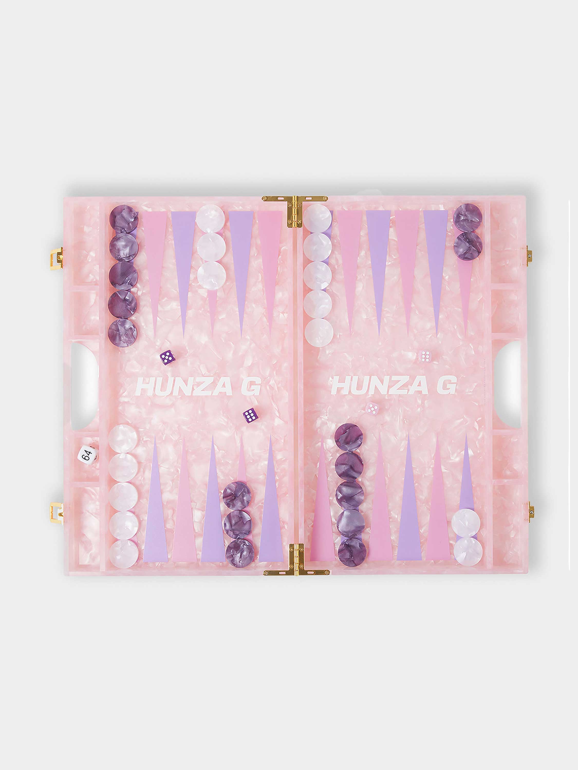 Backgammon Board - Pink - Pink Marble