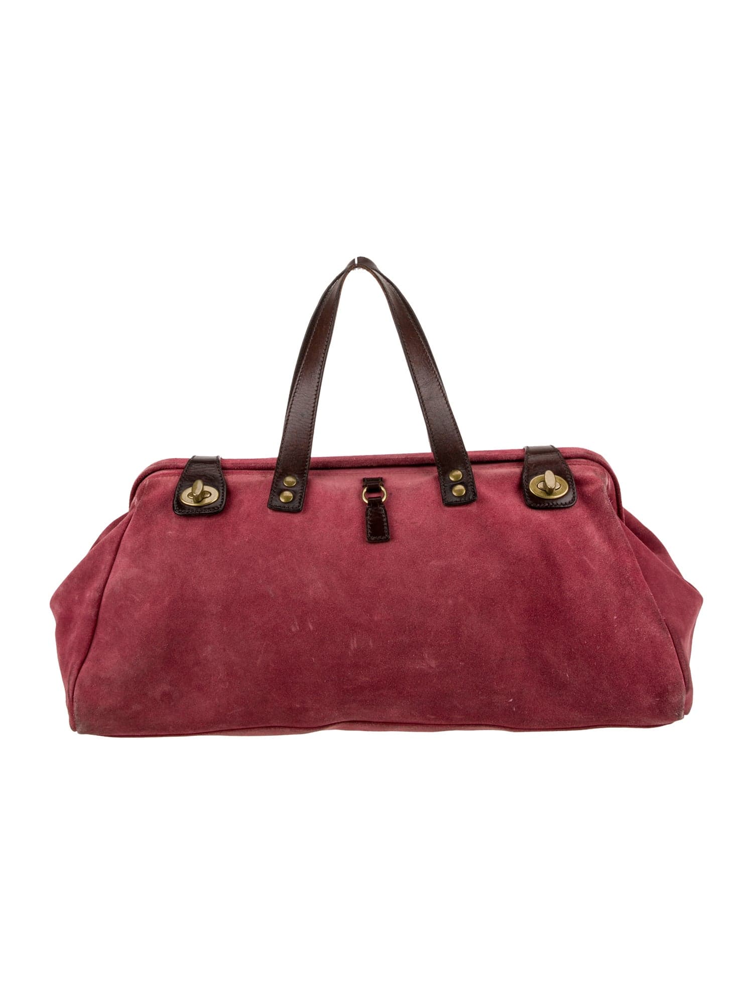 Suede Top Handle Bag Vintage