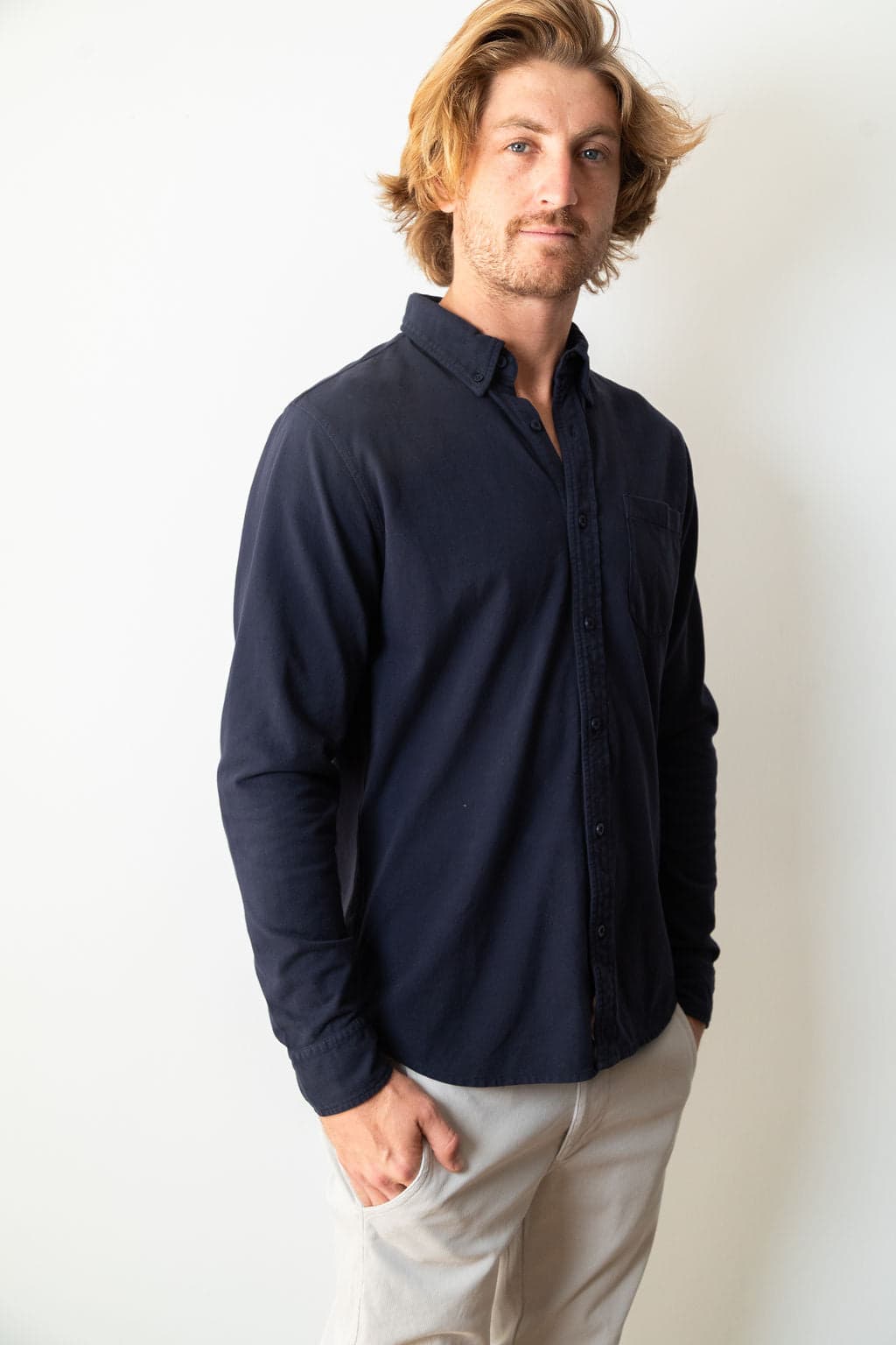 TERRENCE BUTTON DOWN | Navy