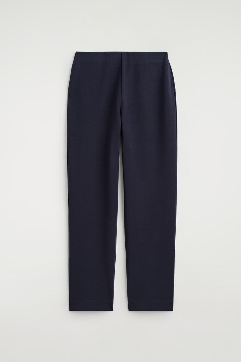 Elasticated Straight-Leg Jersey Pants
