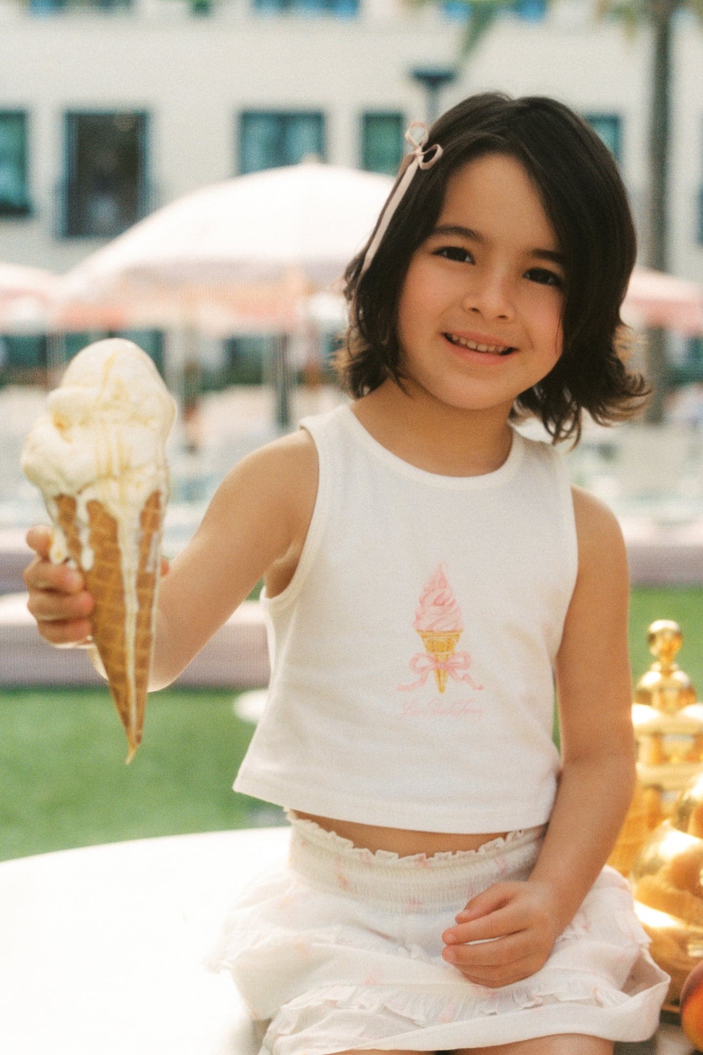 Little Girls Vanilla Twirl Tank