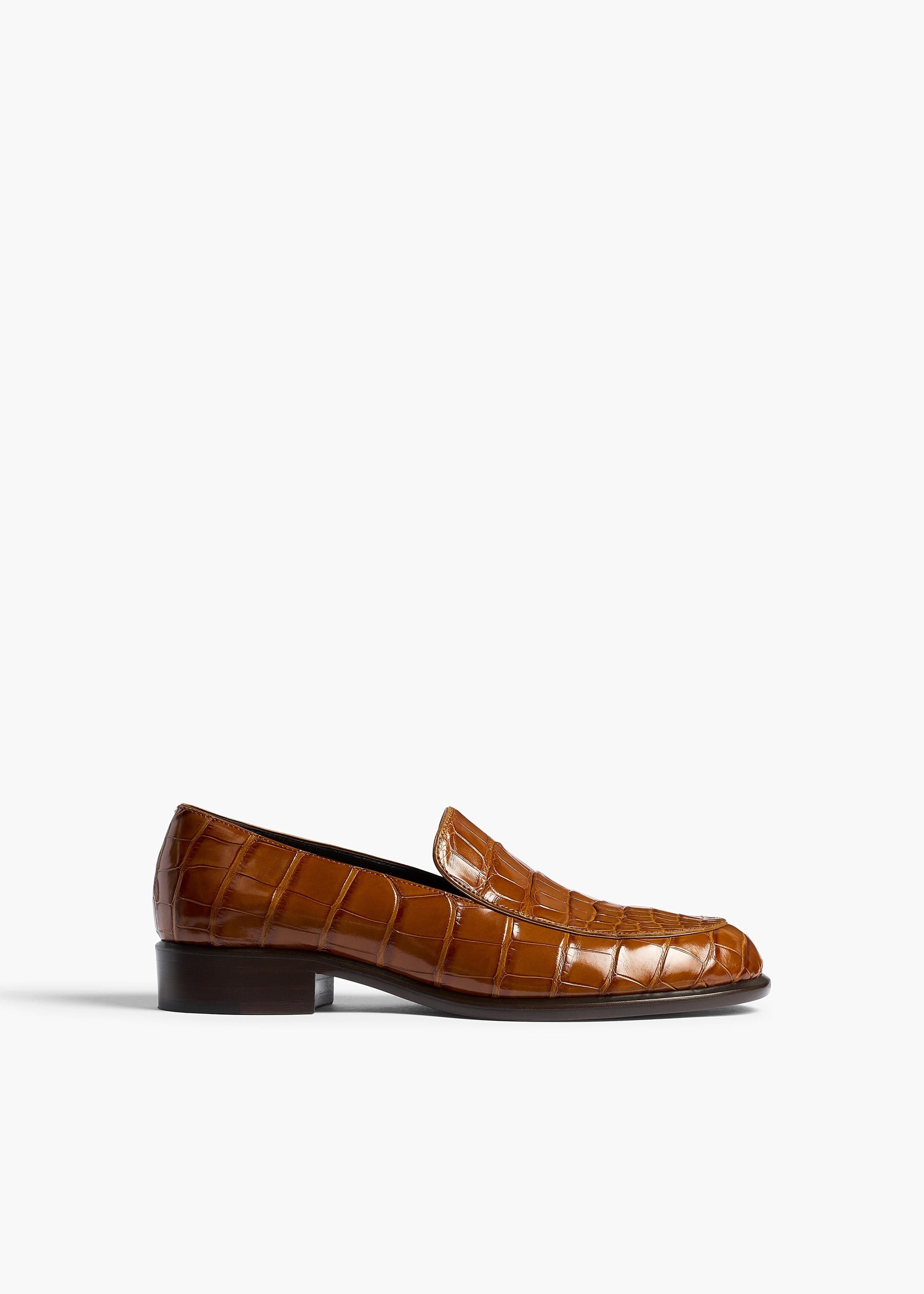 Miles Loafer in Dark Honey Alligator