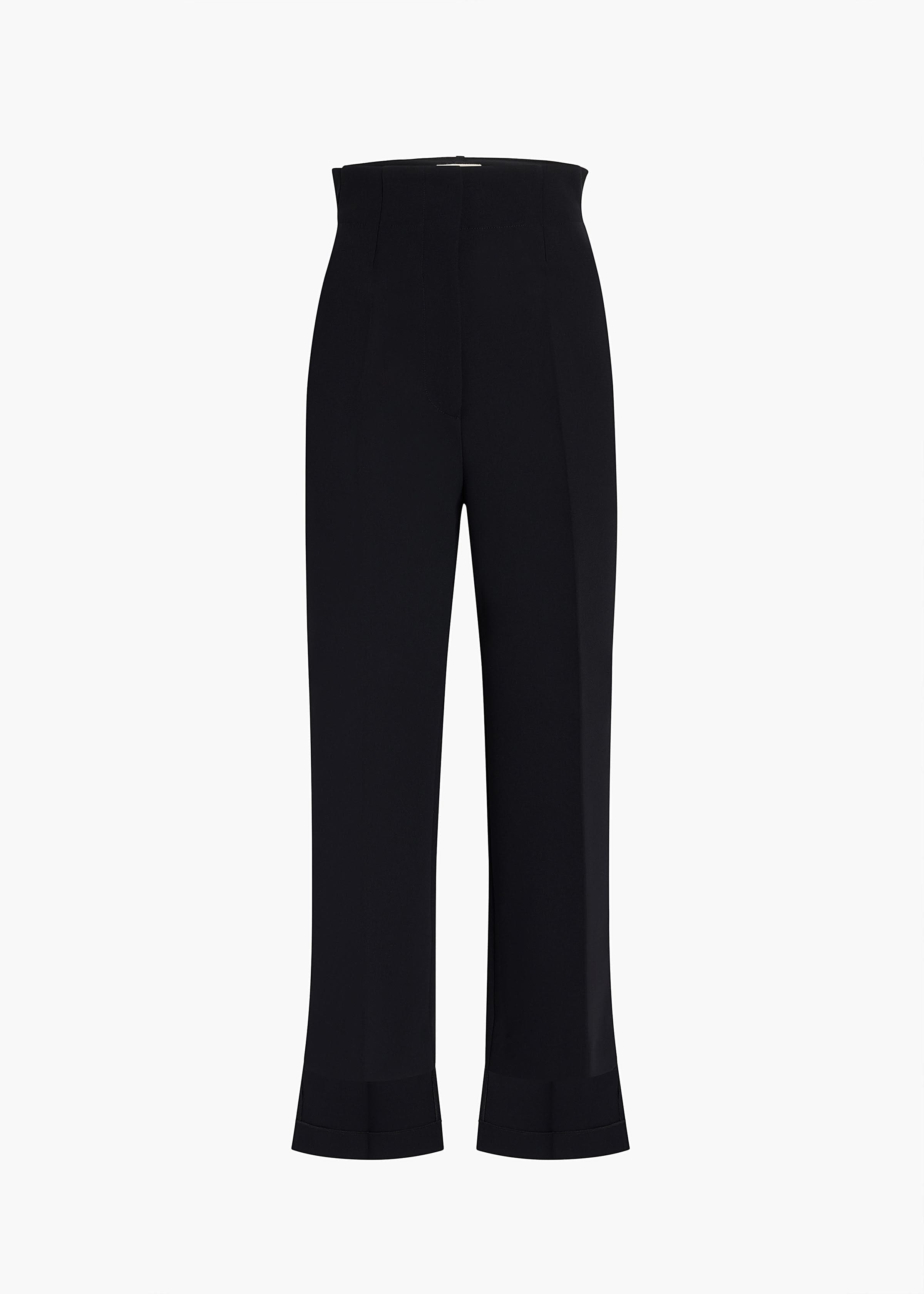 Rae Pant in Black Wool Silk
