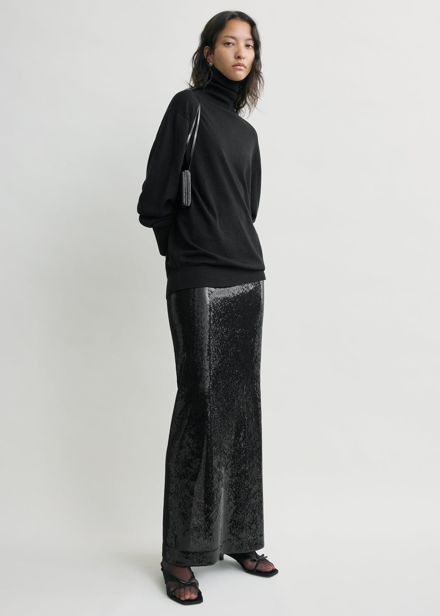 Sequin skirt black