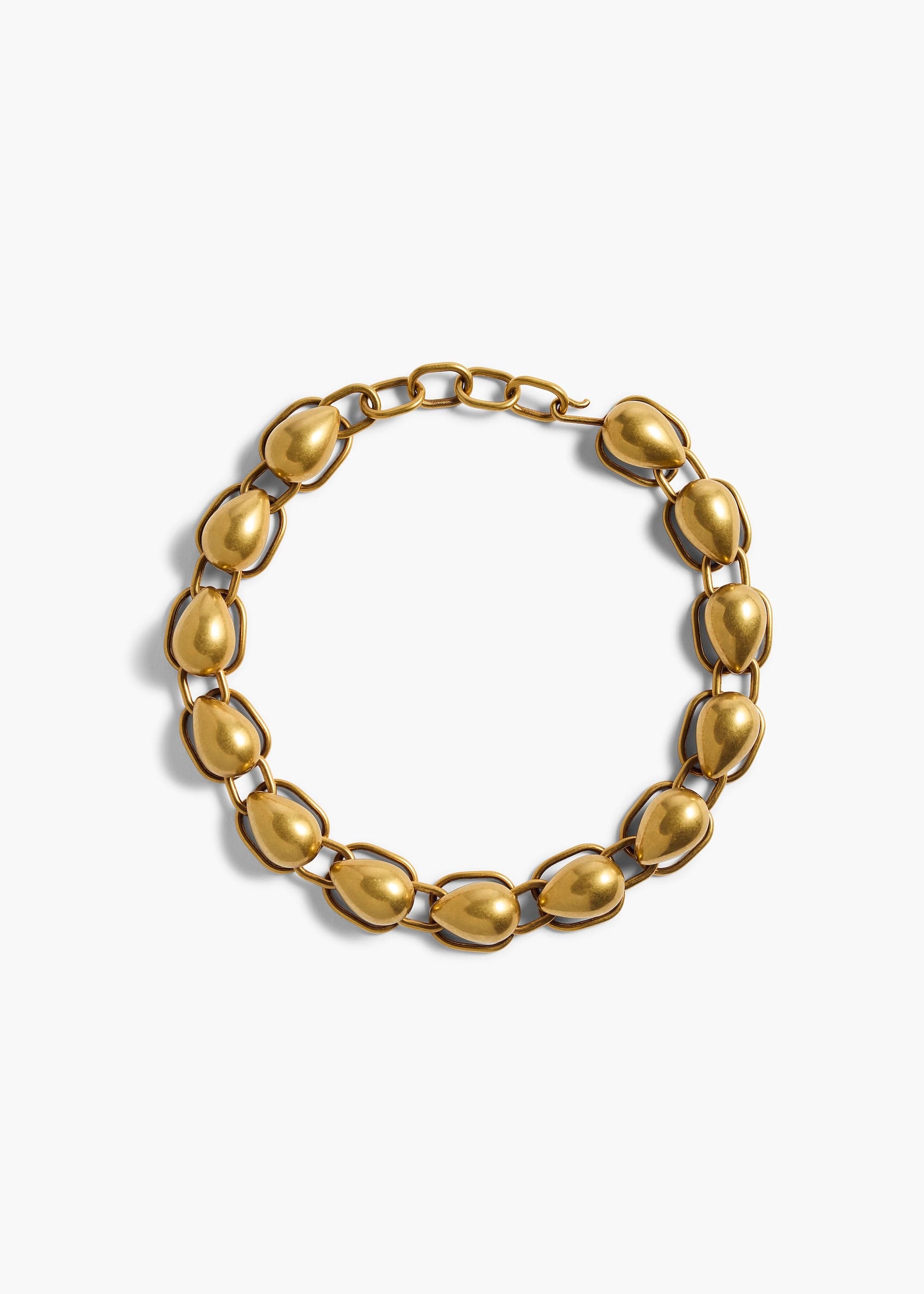 Cyclone Chain Necklace in Antique Gold