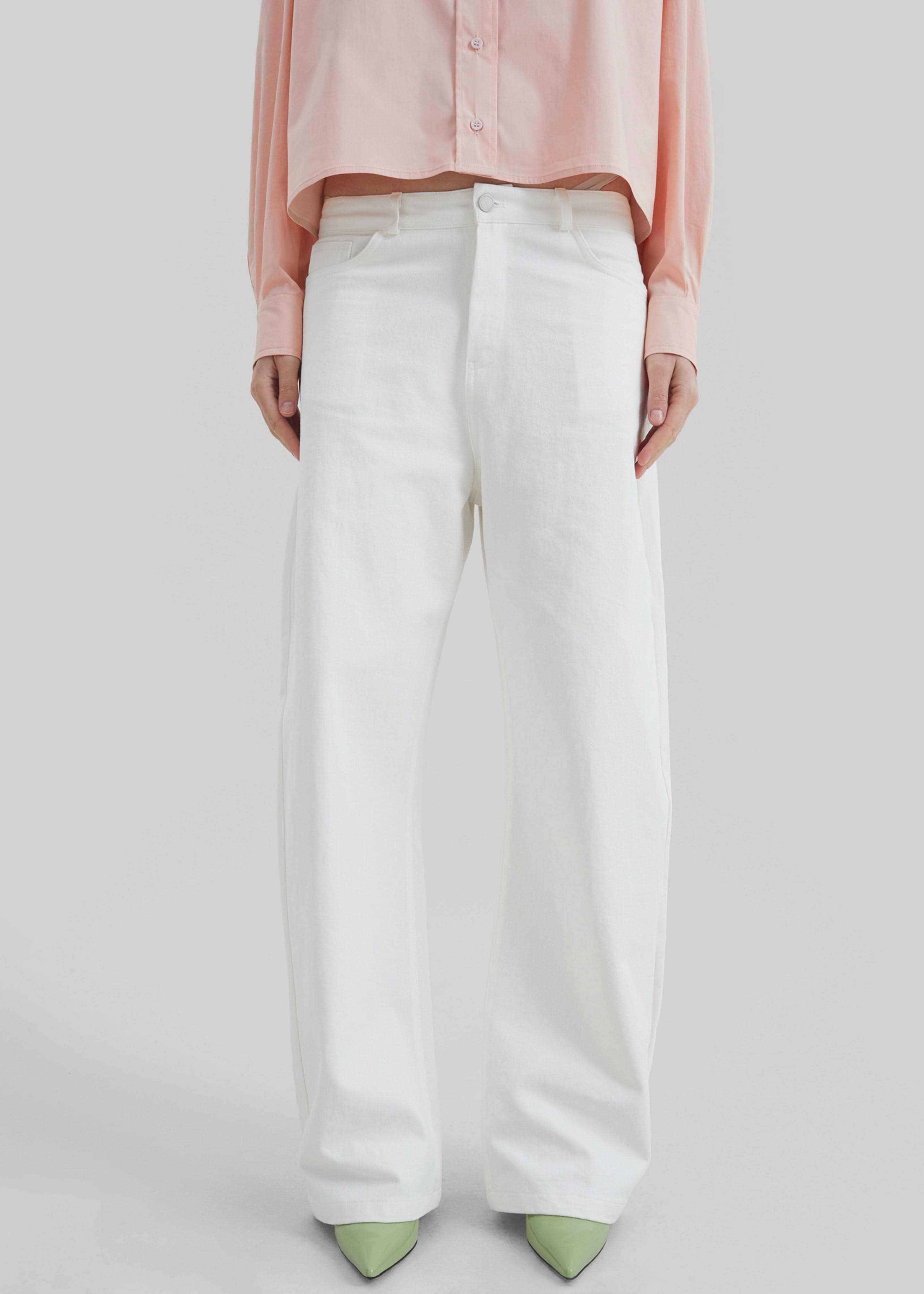 Nelton Barrel Leg Jeans - White