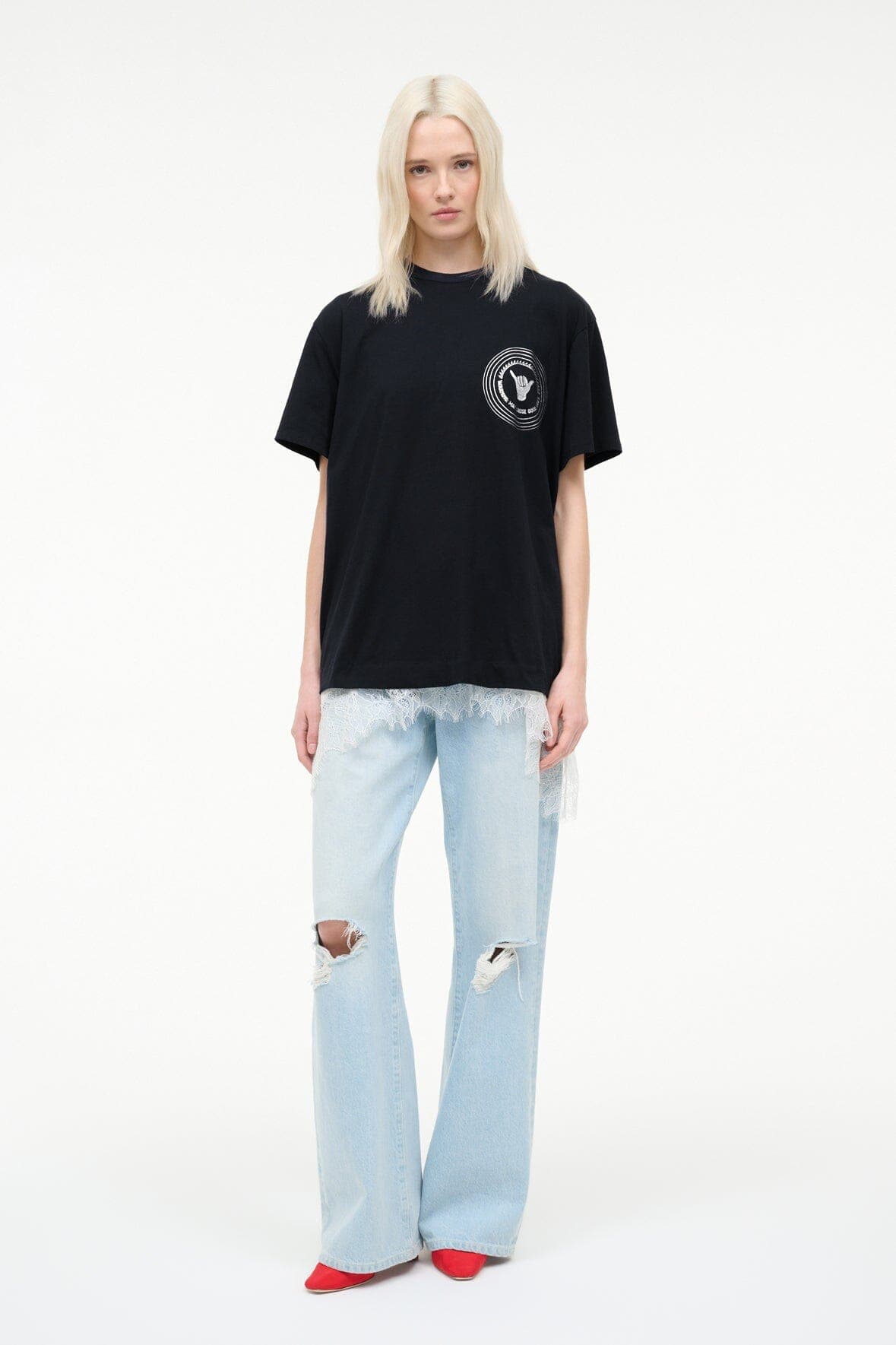 NEWPORT OVERSIZED TEE | GOOD VIBES