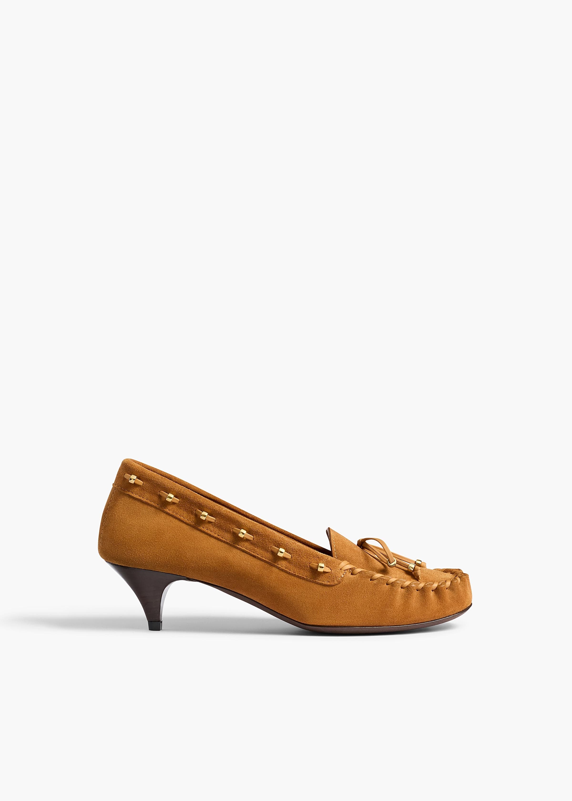 Milly Pump in Caramel Suede