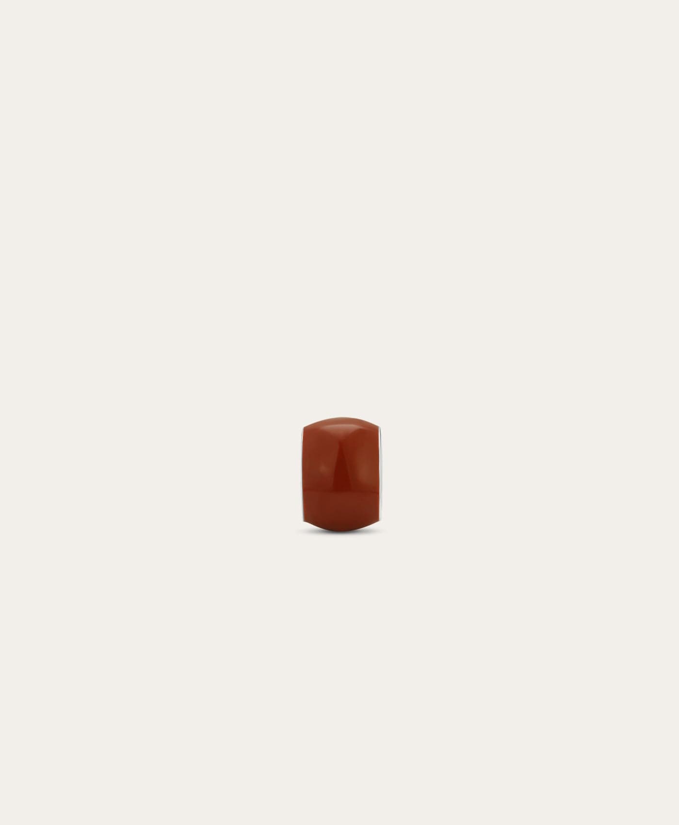Wide Cognac Enamel Mini Bead