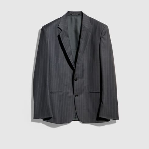 Pinstripe wool jacket