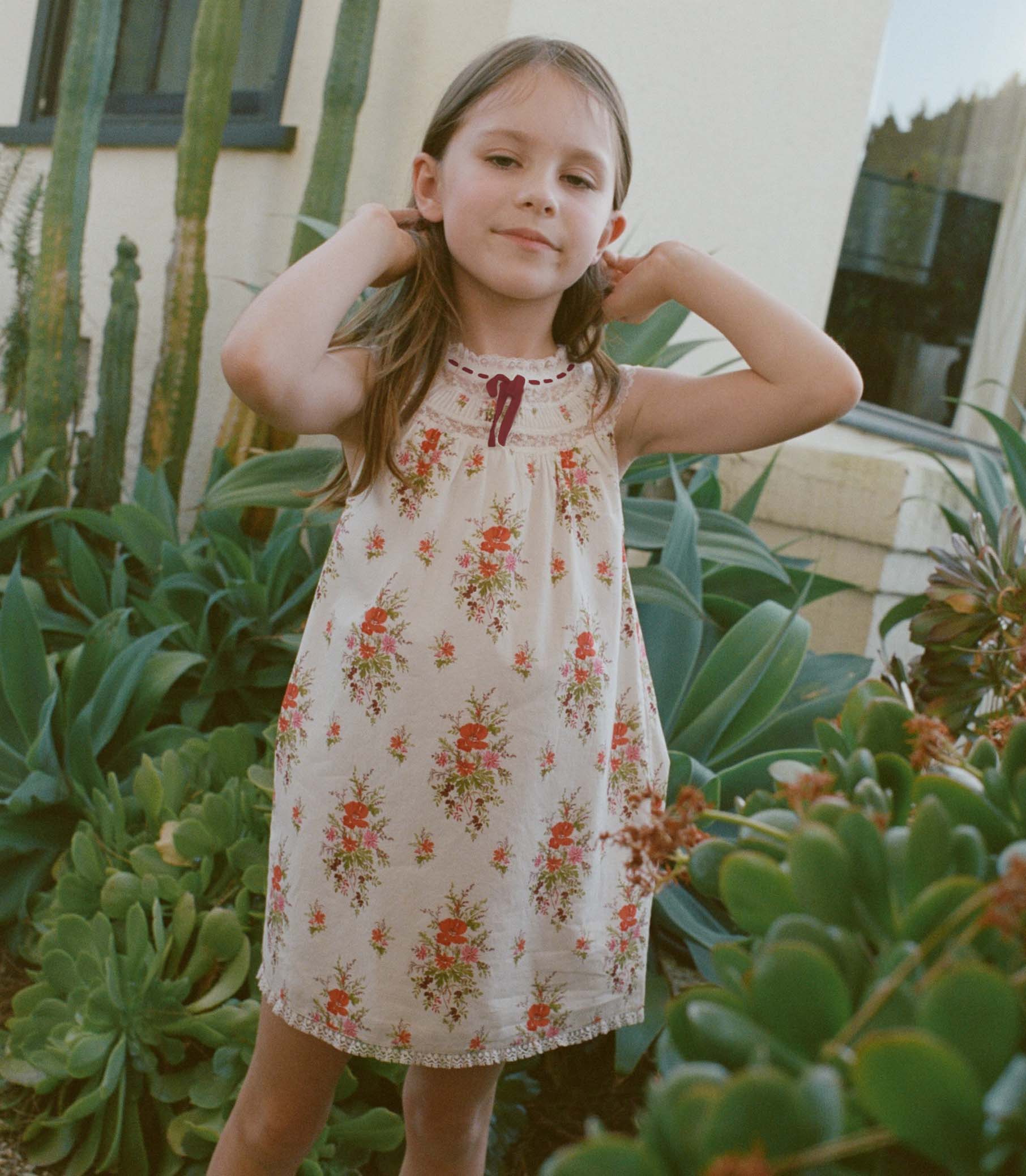 LITTLE DANSES DRESS -- ROSE PETIT BOUQUET DE CHAMONIX