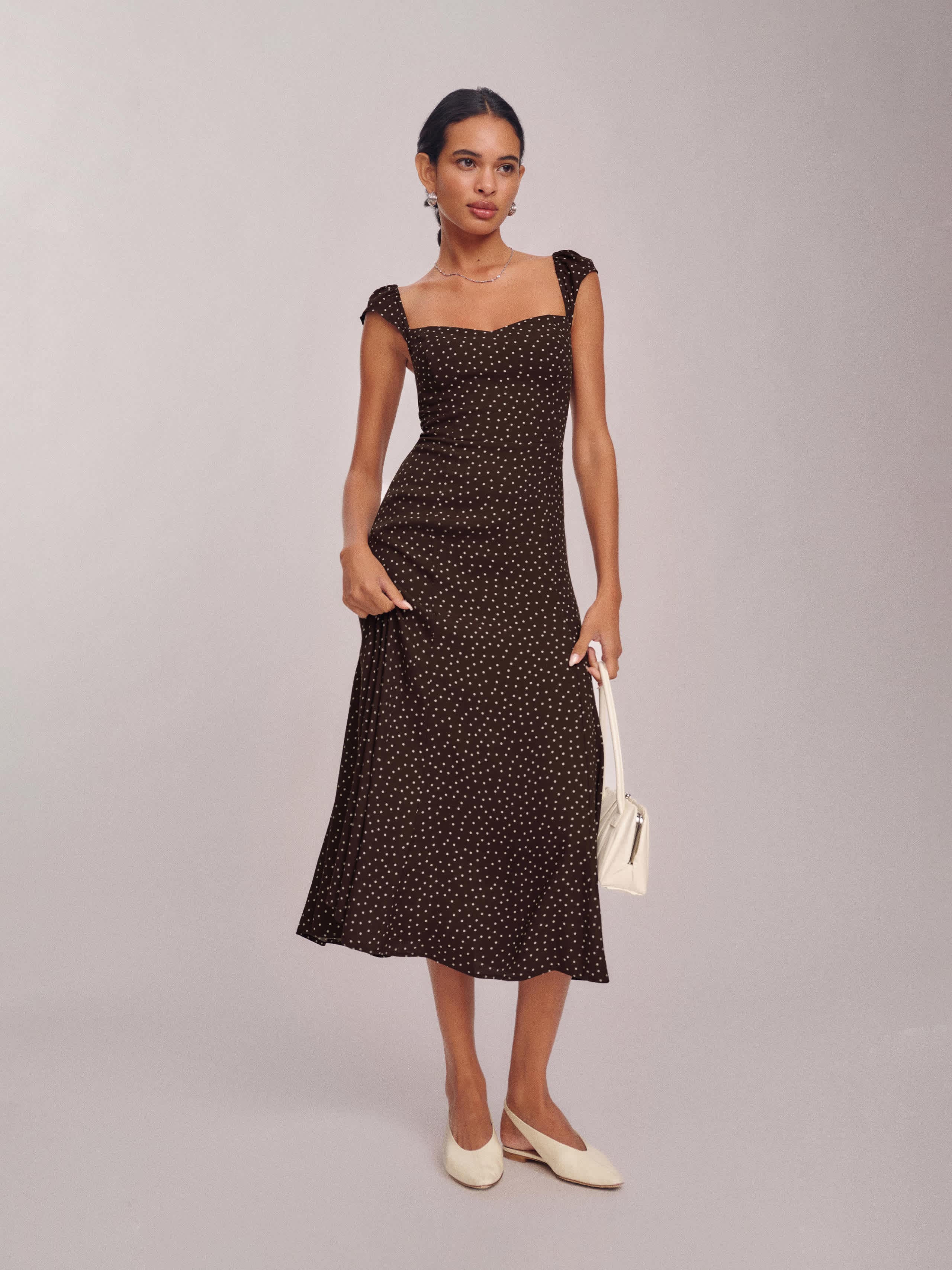 Reformation Bryson Dress Brown 0