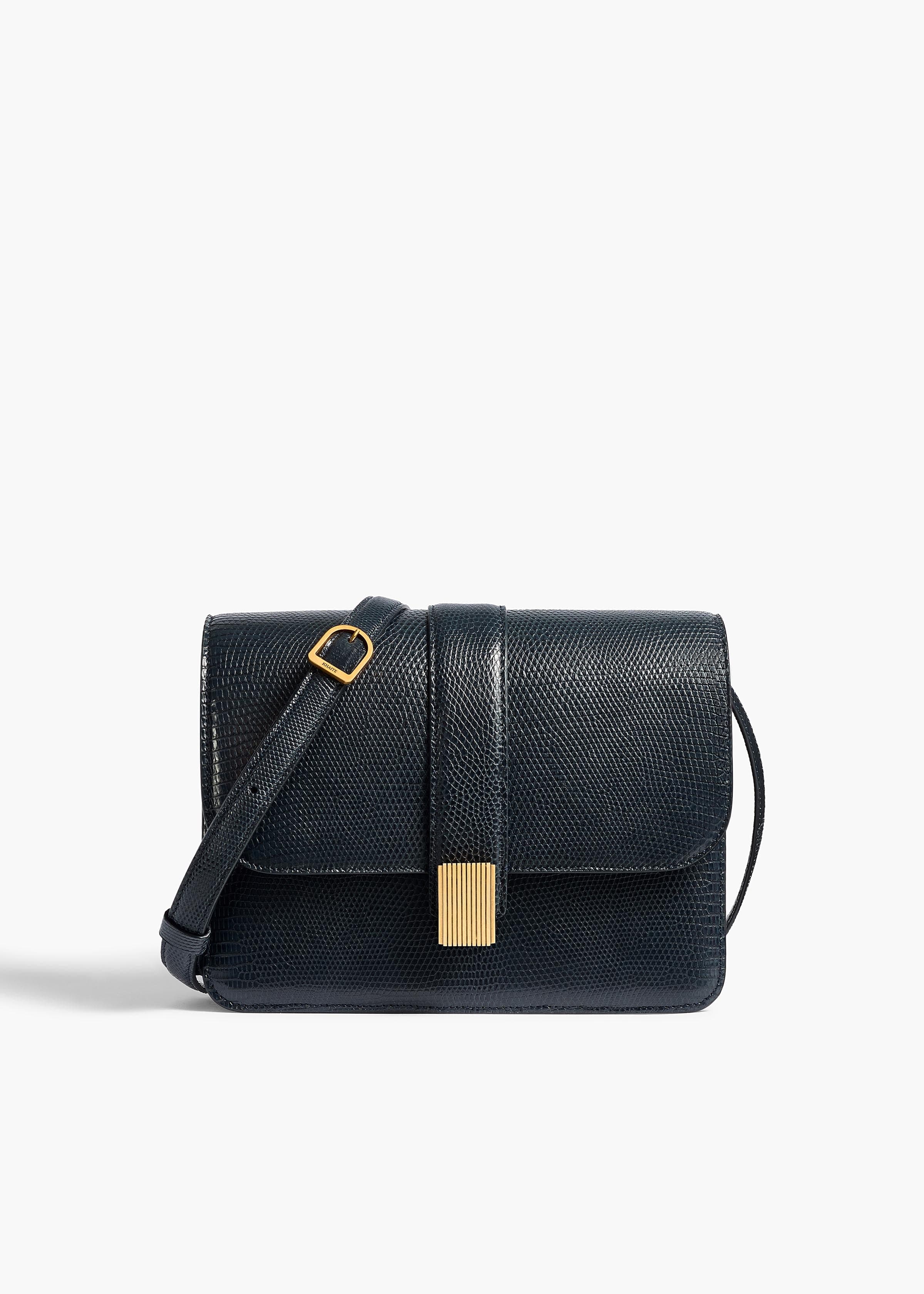 Blake Crossbody Bag in Midnight Lizard