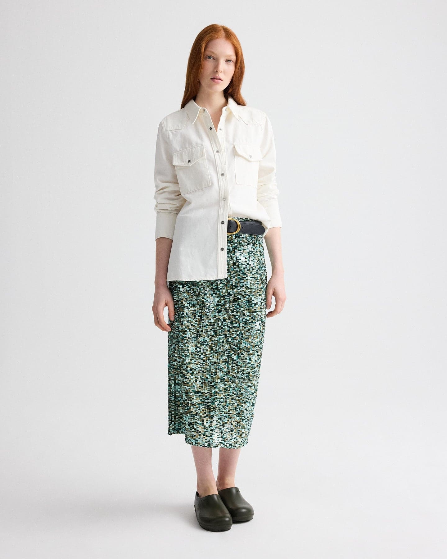 Sylkie Skirt in Sequin Abstract Multi