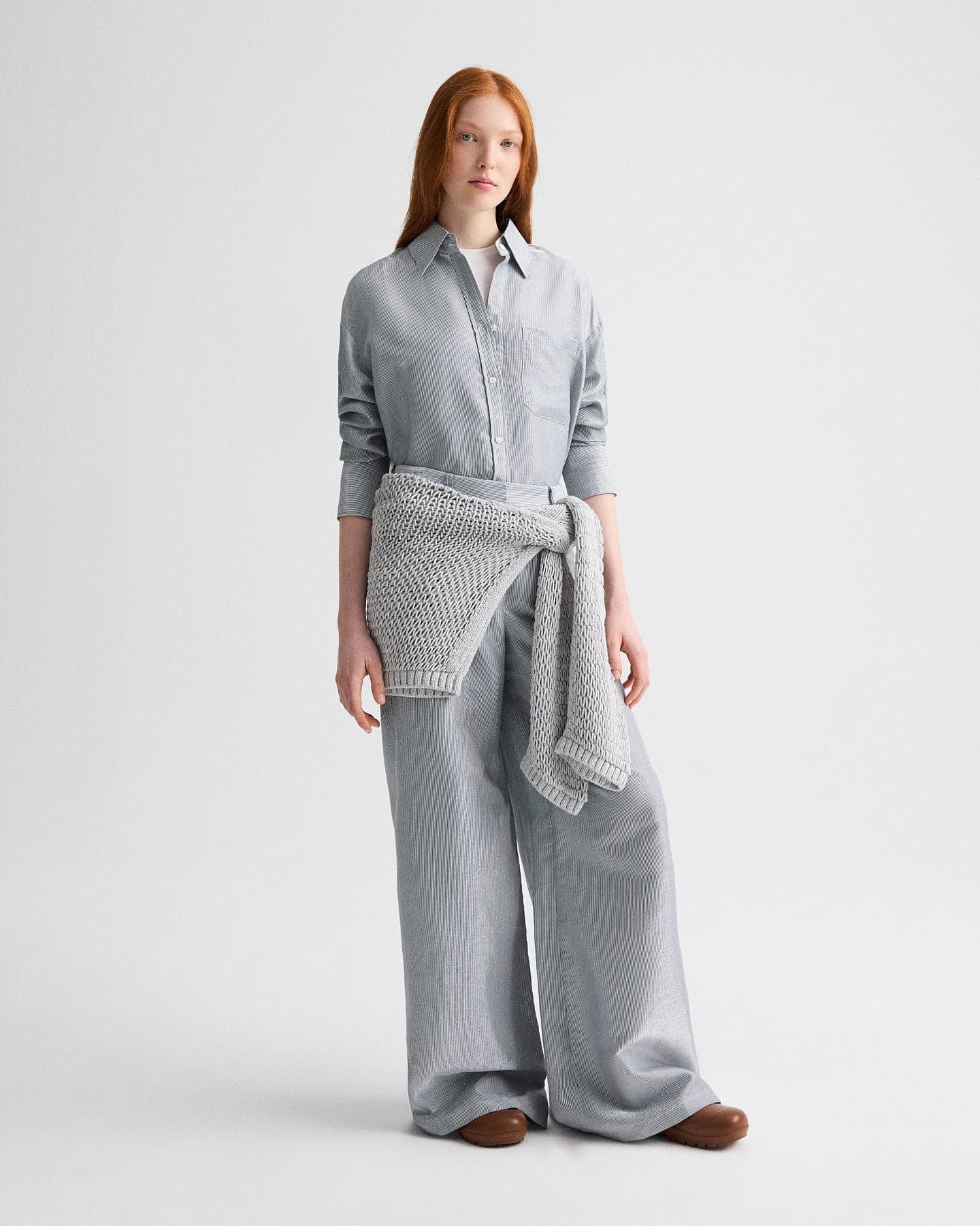 Dillon Pant in Glossy Mini Stripe
