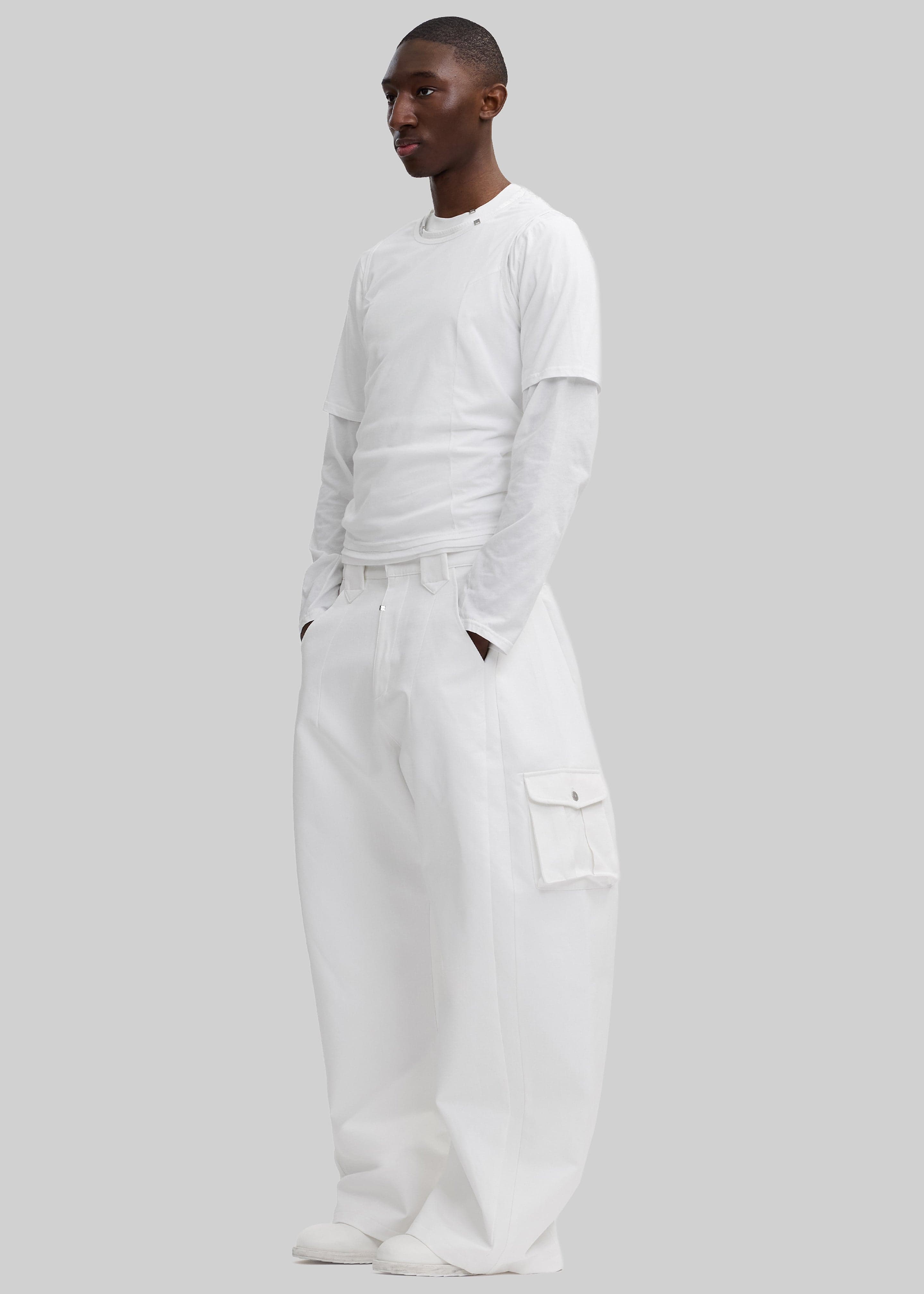 Pieces Uniques Le Cargo Pants Emin - White Wash