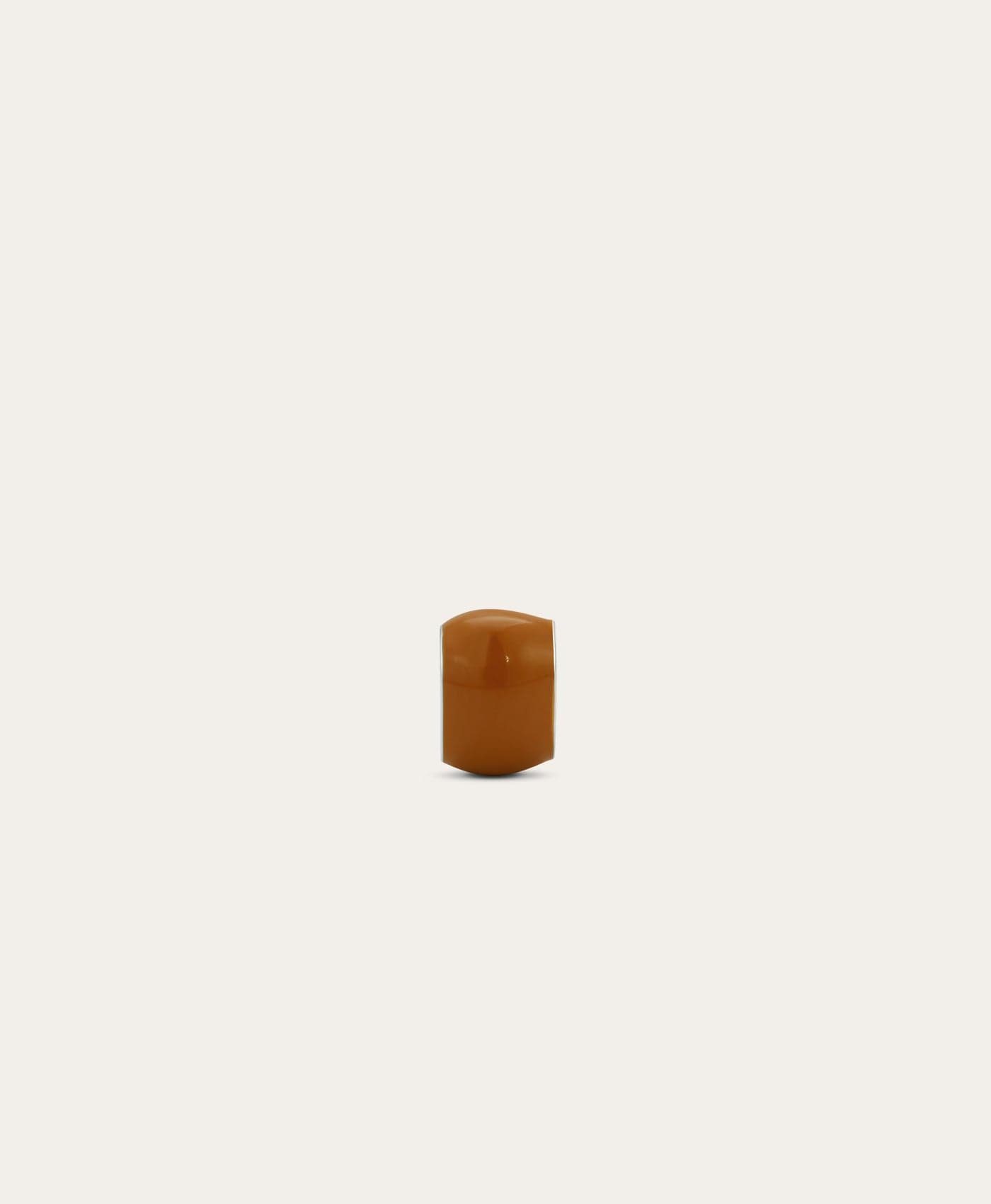 Wide Amber Enamel Mini Bead
