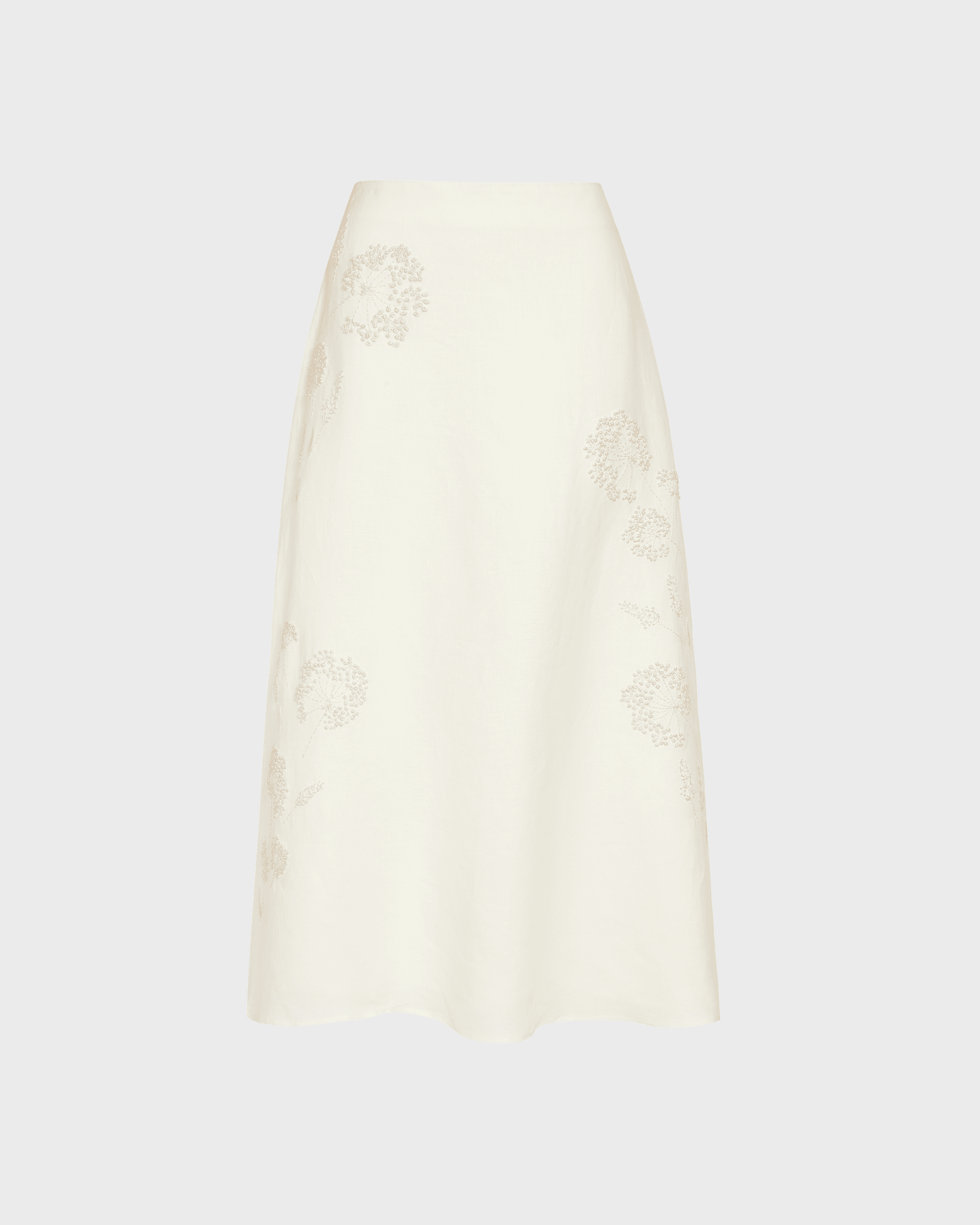 The A-Line Skirt in Embroidered Washed Linen