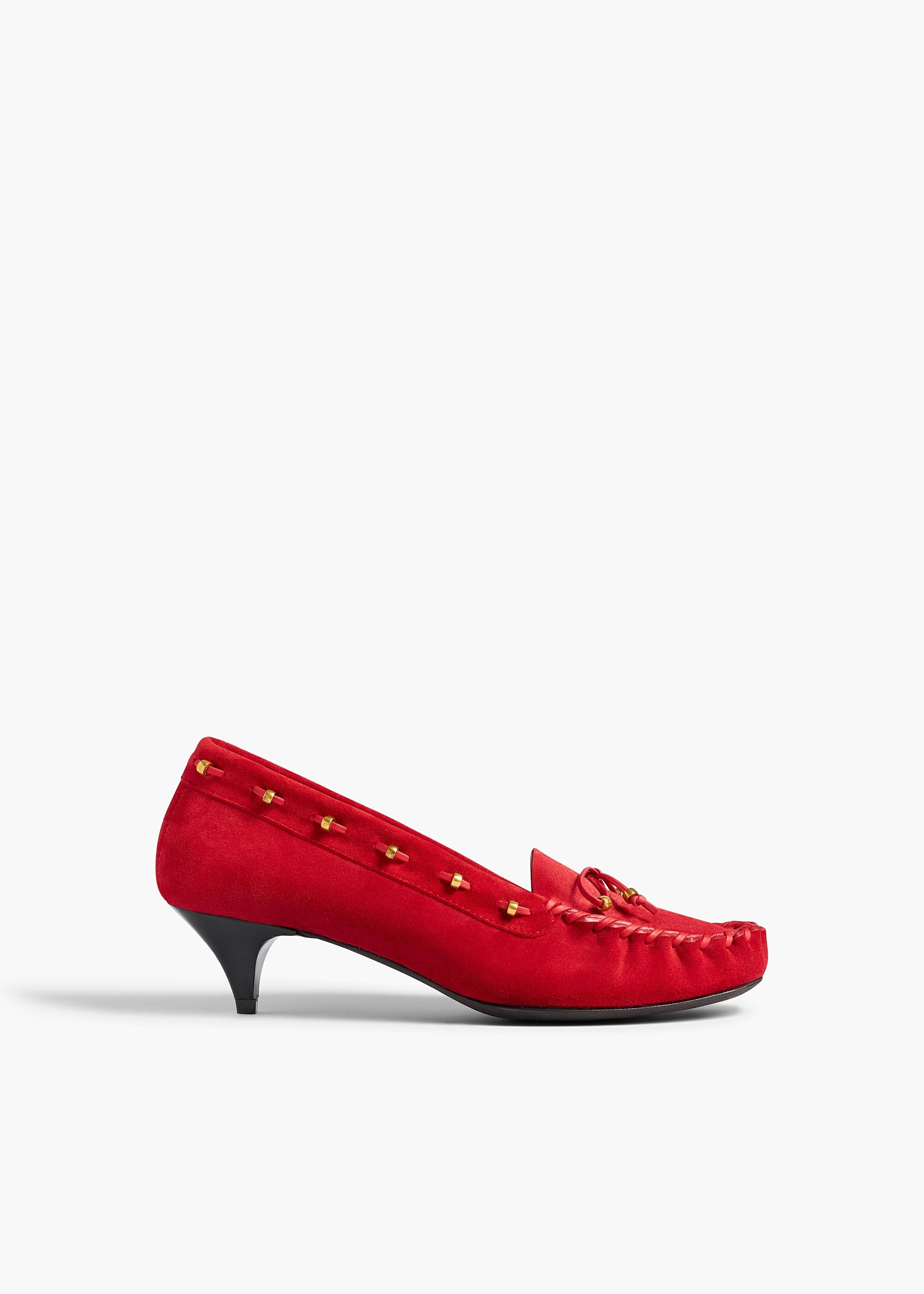 Milly Pump in Lipstick Suede