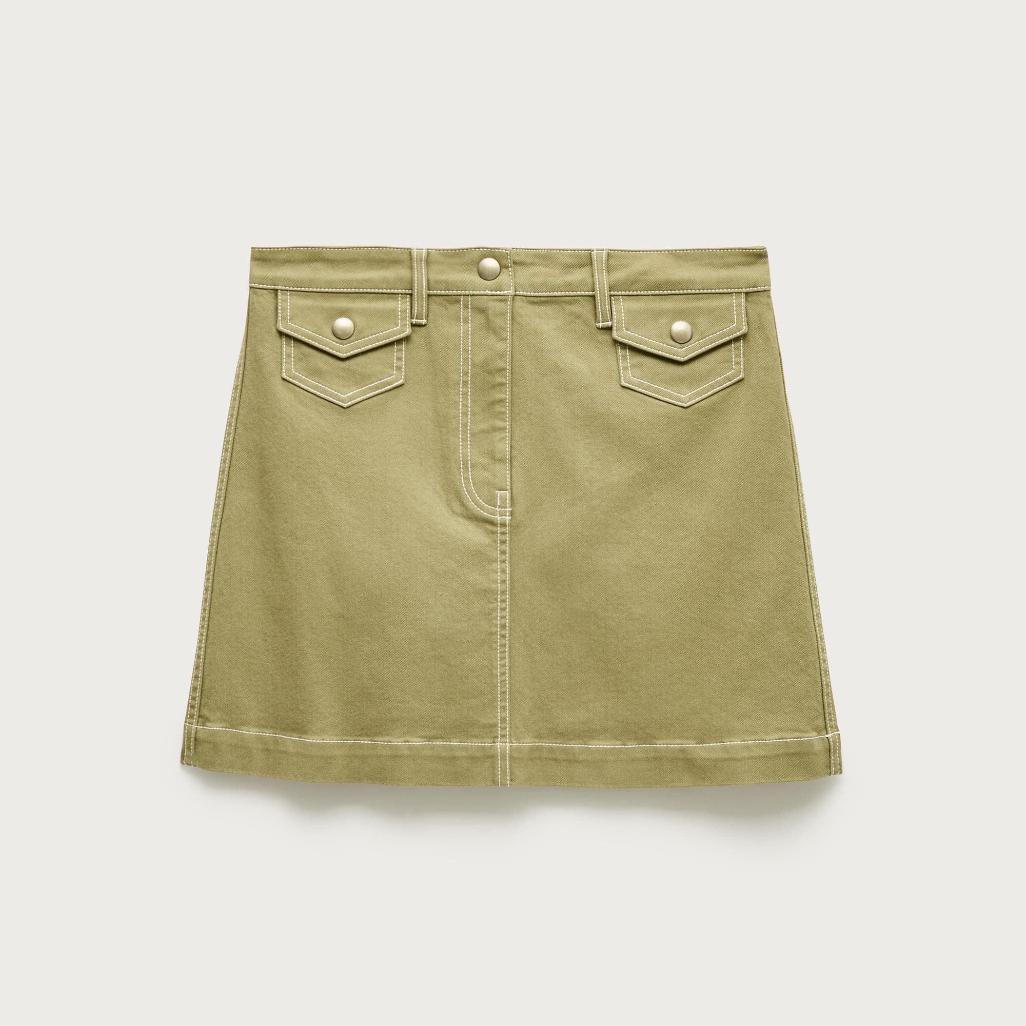 Utility-pocket mini skirt