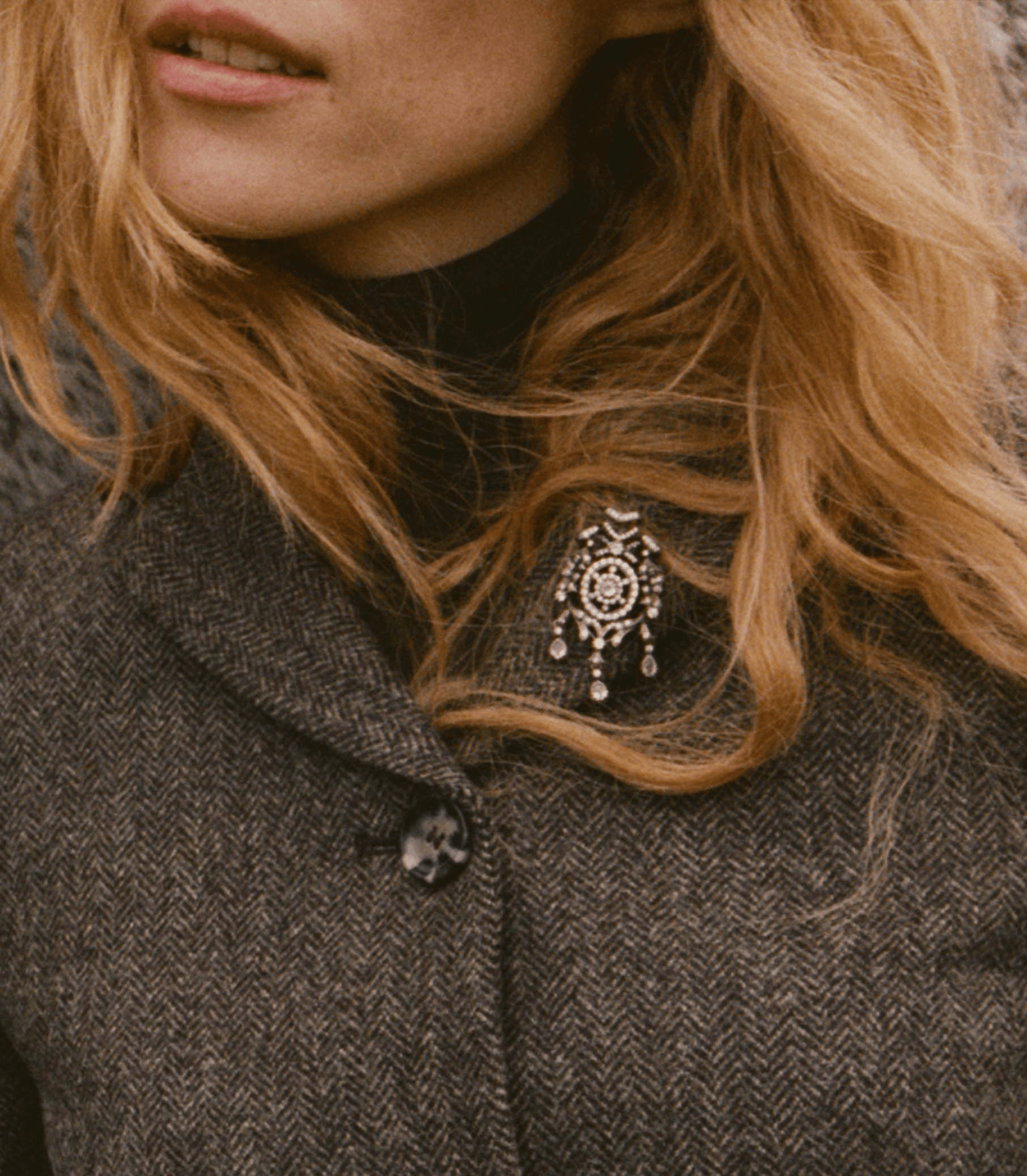LUMINA BROOCH -- ANTIQUE NICKEL