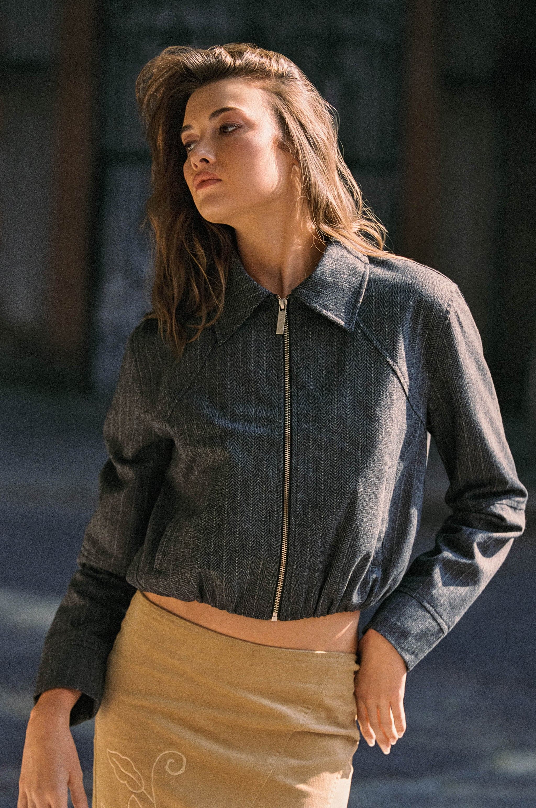 Logan Jacket | Pinstripe