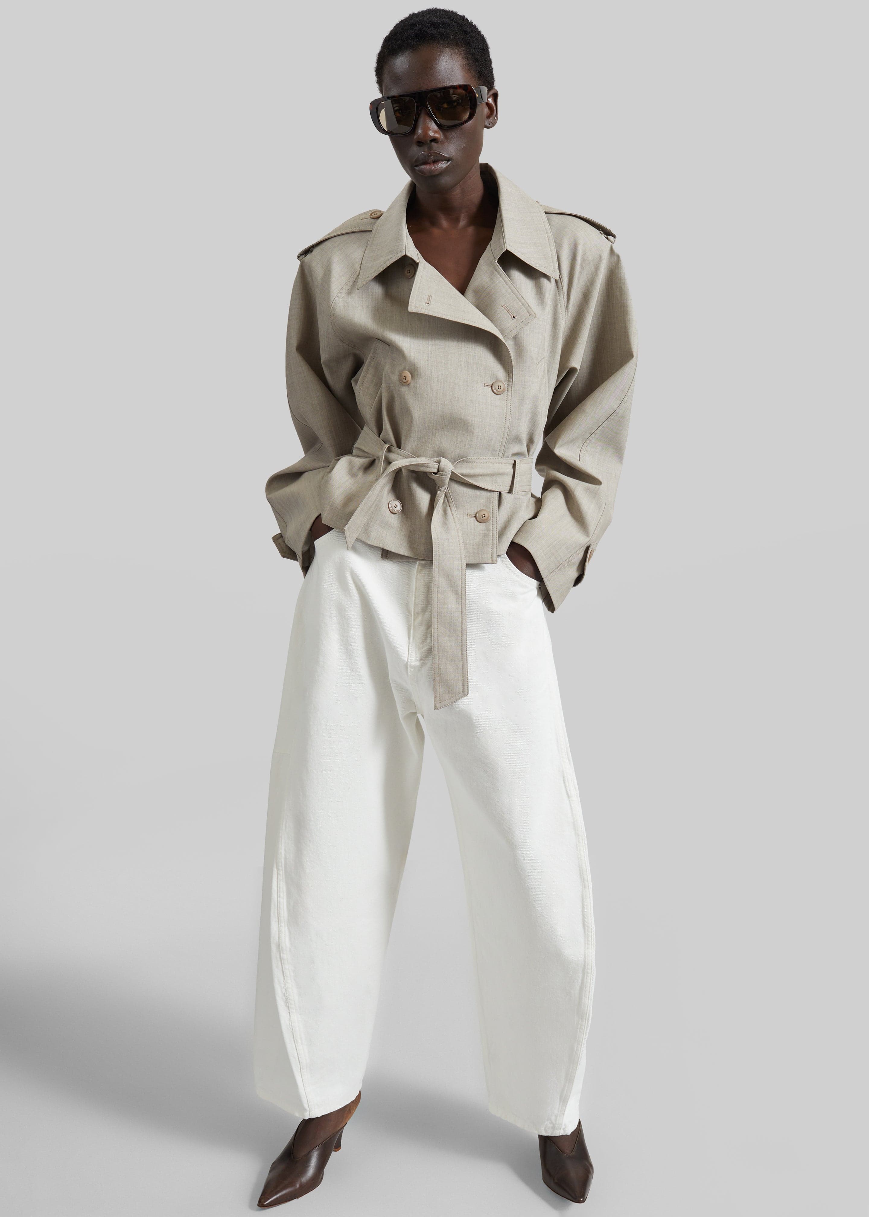 Stan Cropped Trench - Beige Melange