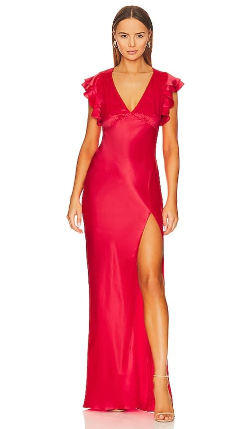 Amanda Uprichard x REVOLVE Cecelia Gown in Red. - size S (also in XS)