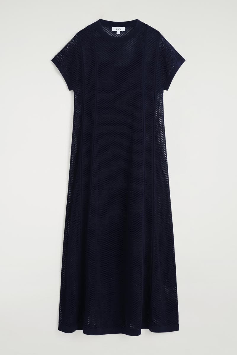 Pointelle-Knit Cotton Maxi Dress