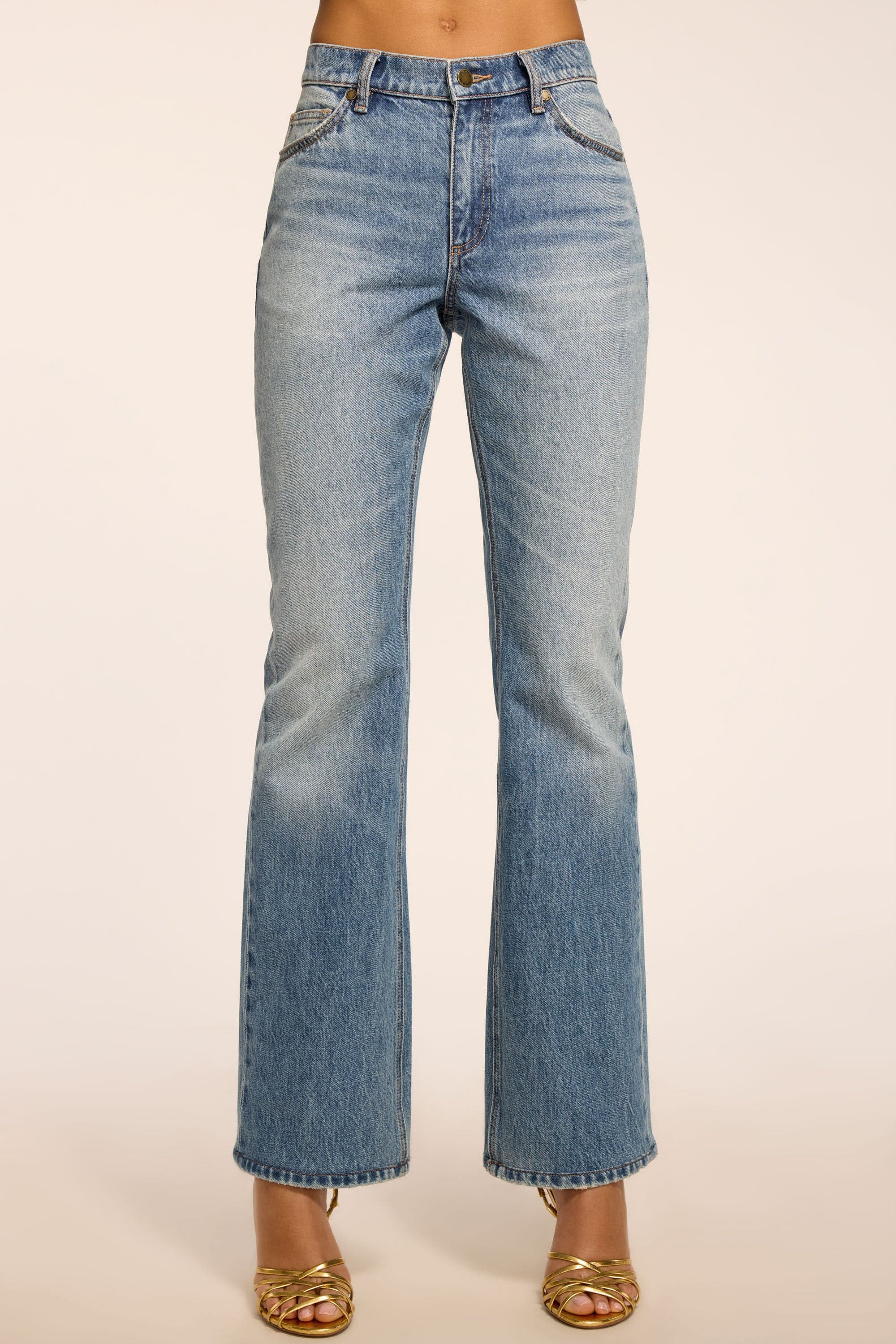 Carla Mid Rise Flare Jean