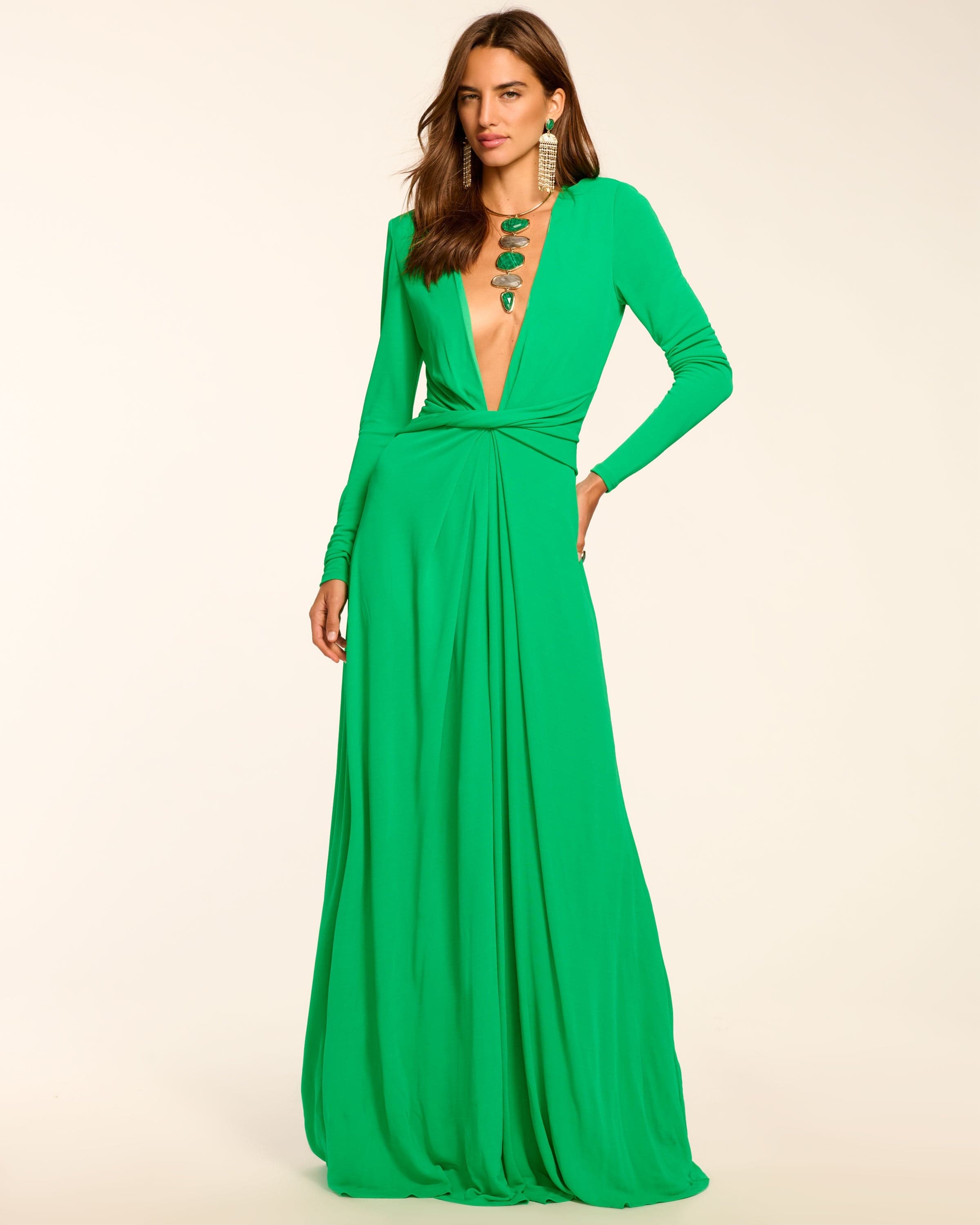 Martini Jersey Plunging Gown