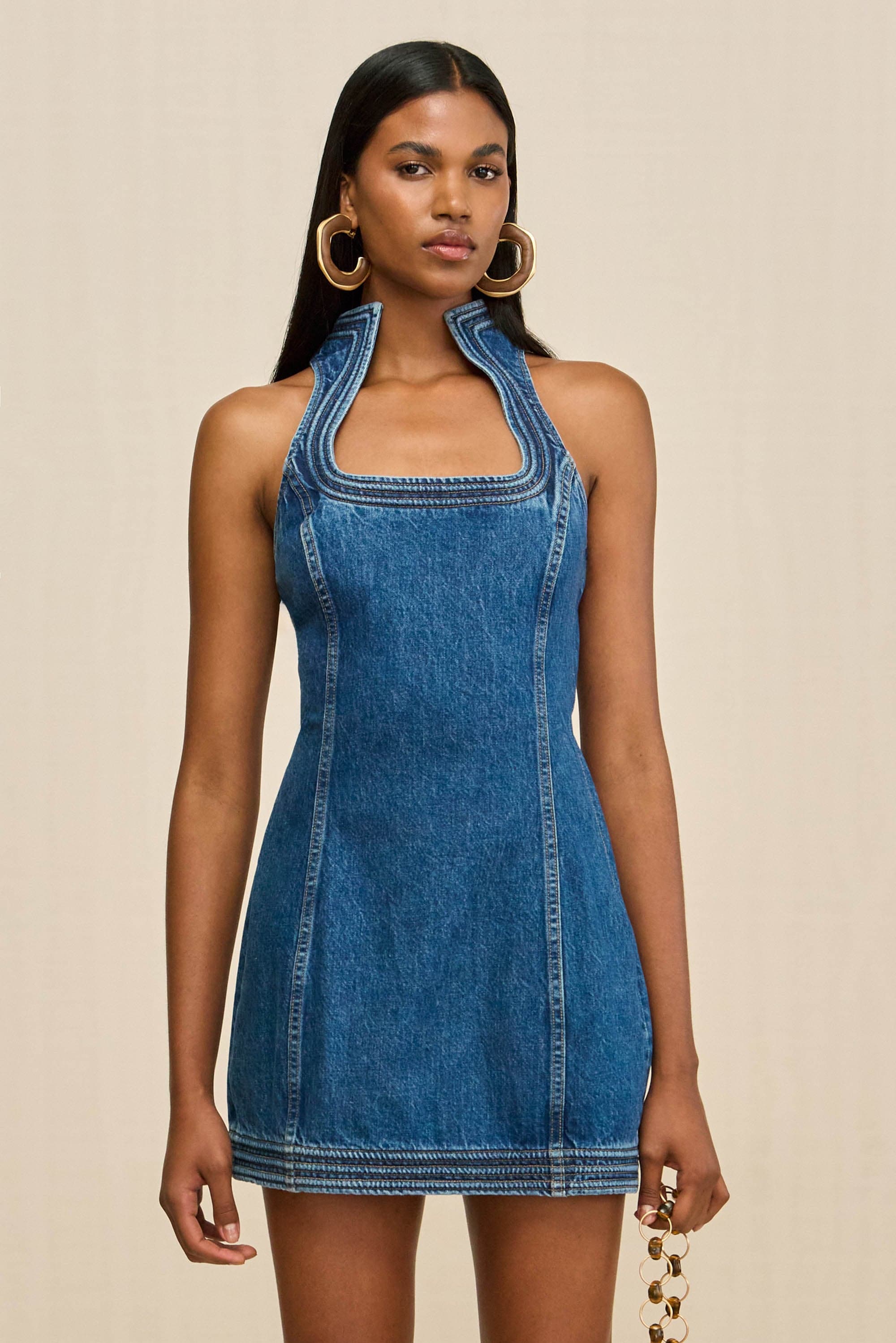 AZURA DRESS - 80S BLUE