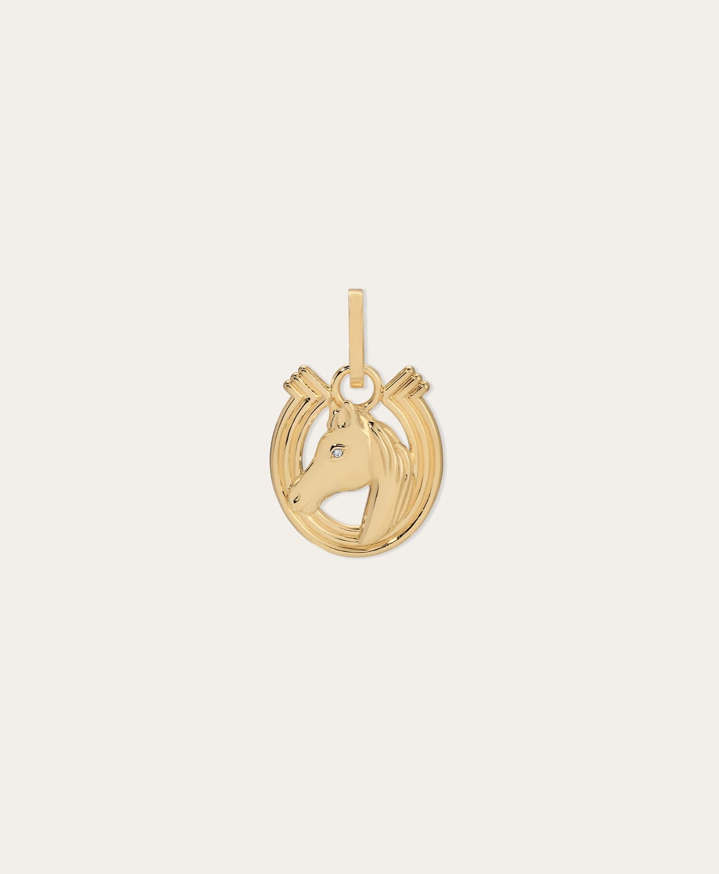 Groovy Diamond Horse Head Hinged Charm