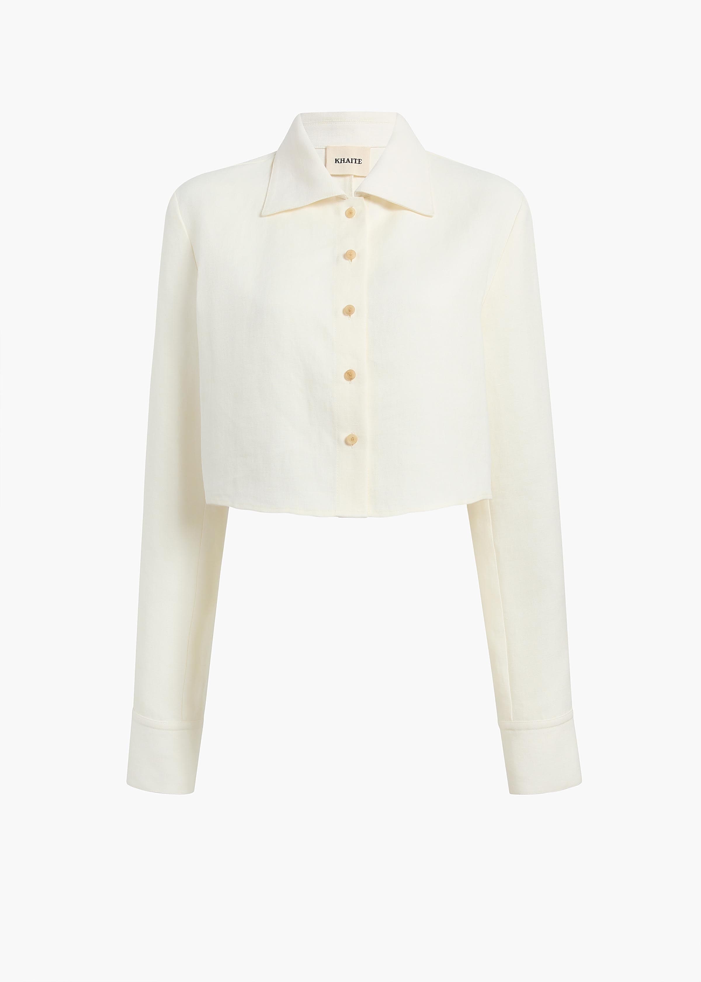 Jasen Top in Cream Linen