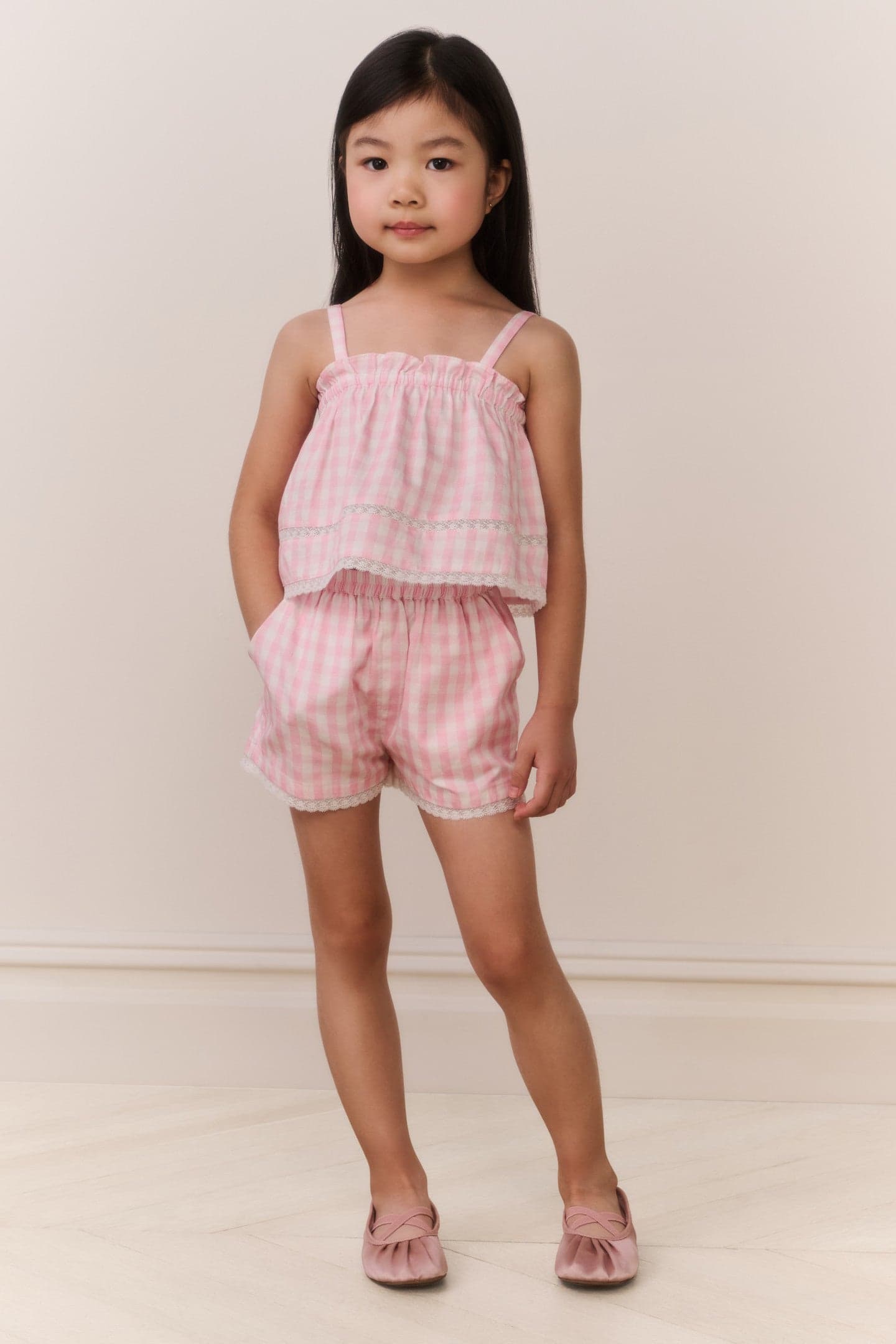 Little Girls Georgie Gingham Shorts