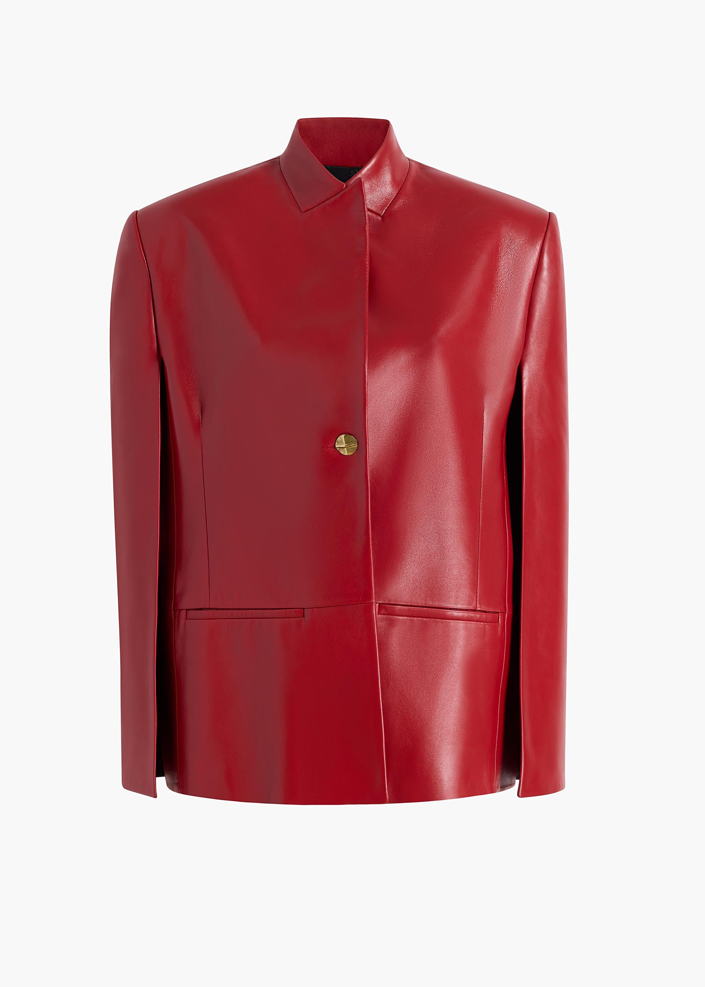 Dolso Jacket in Deep Red Leather