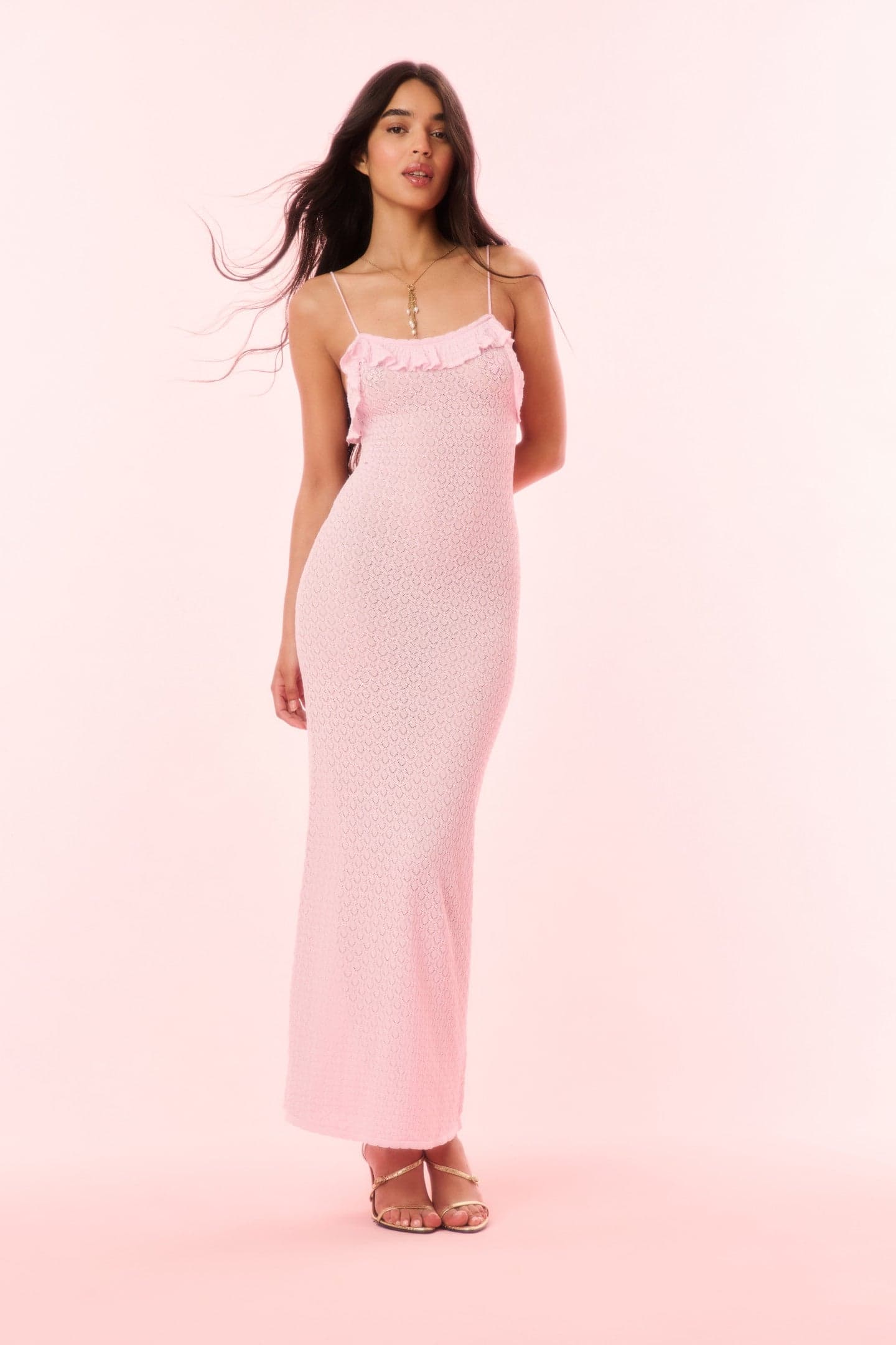 Alivia Sheer Knit Maxi Dress