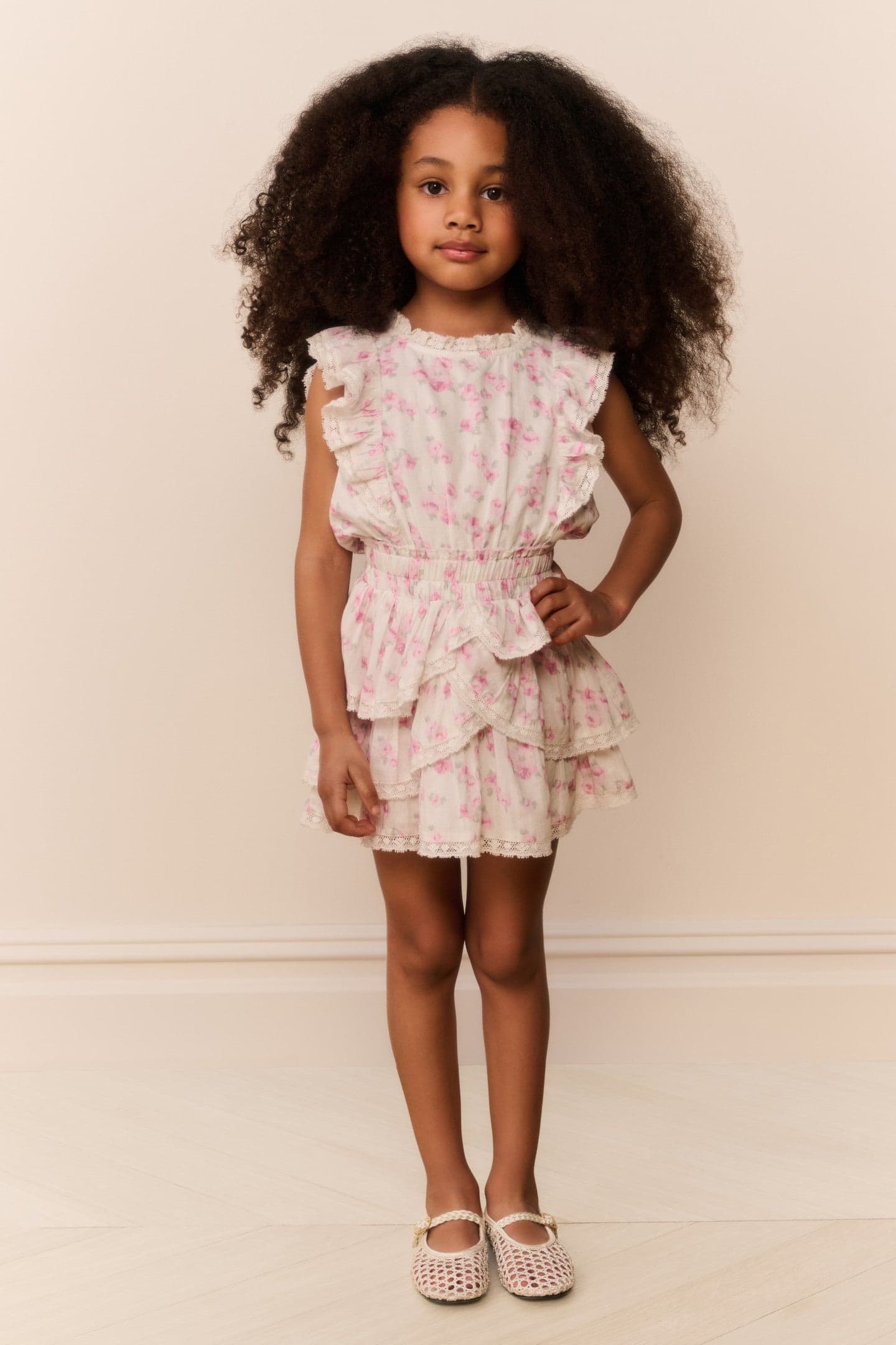 Little Girls Blooming Floral Decker Dress