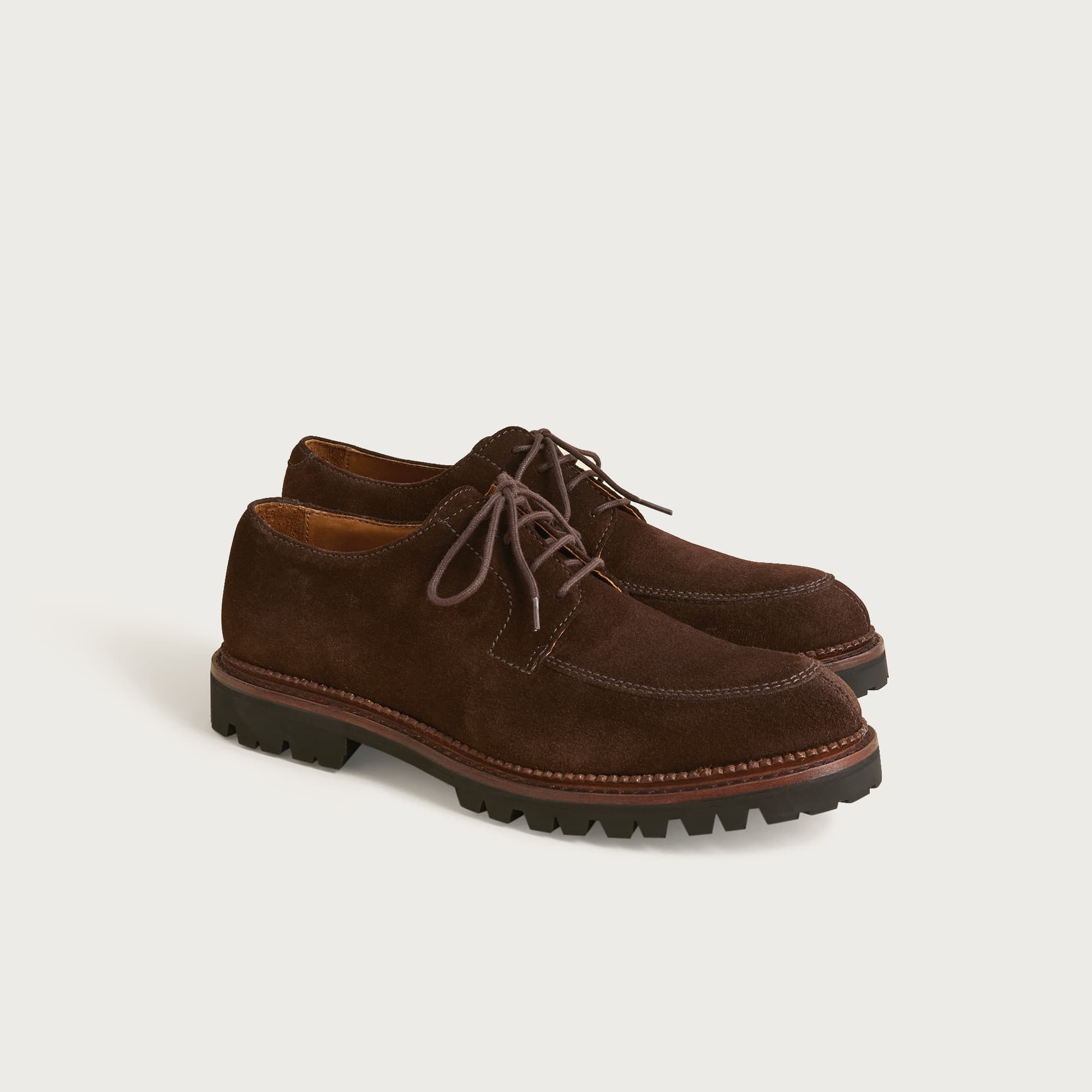 Ludlow lug-sole derbys in suede