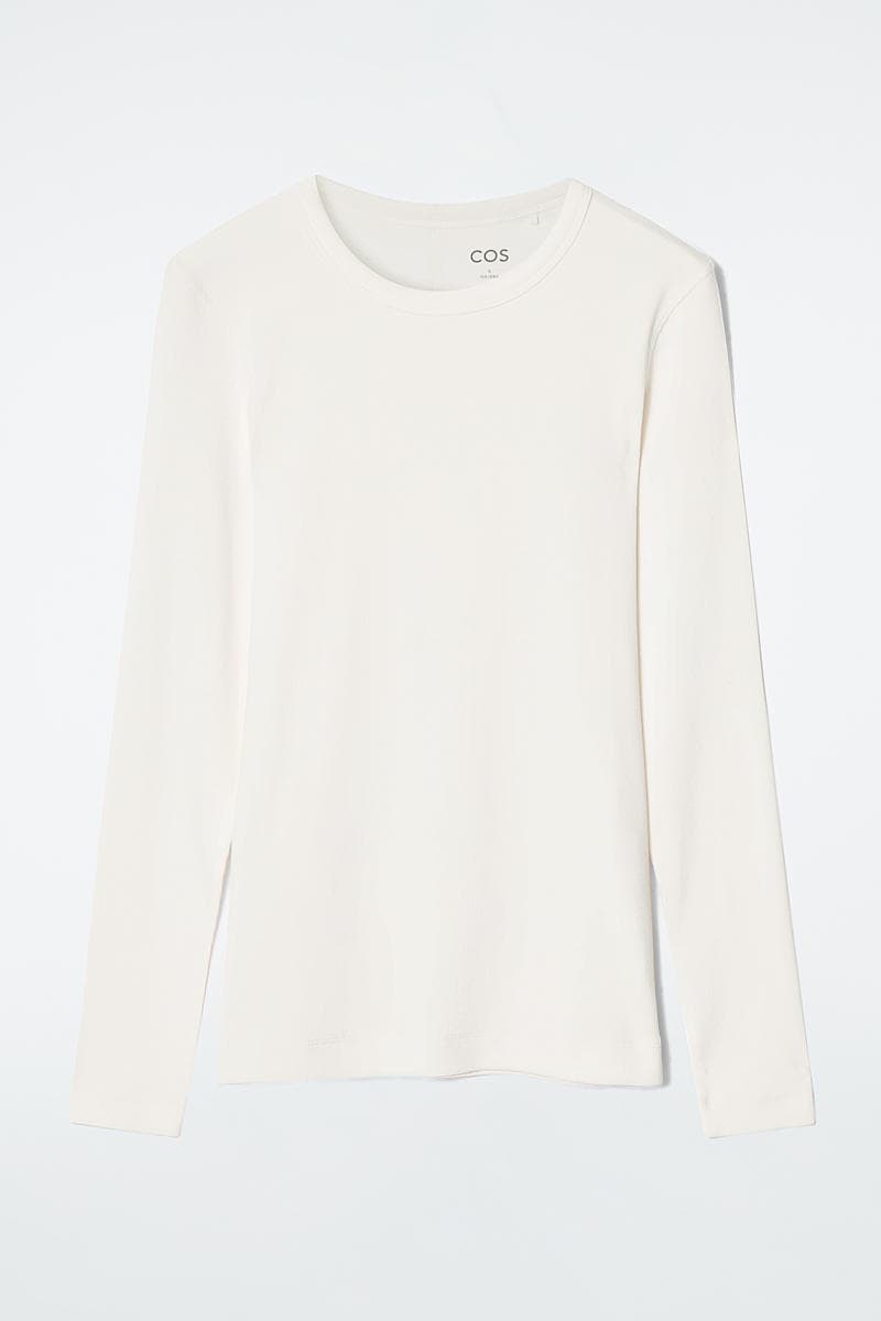 Ribbed Jersey Long-Sleeved Top