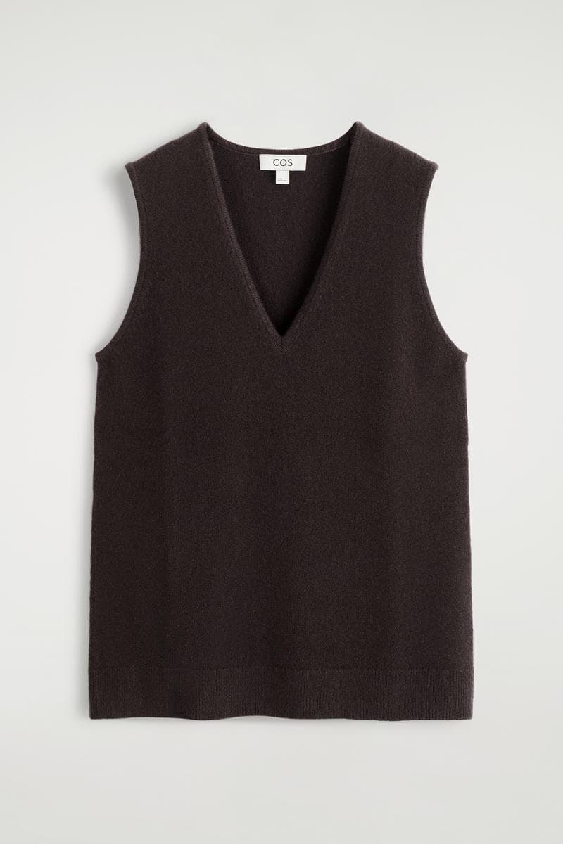 Wool V-Neck Tunic Vest